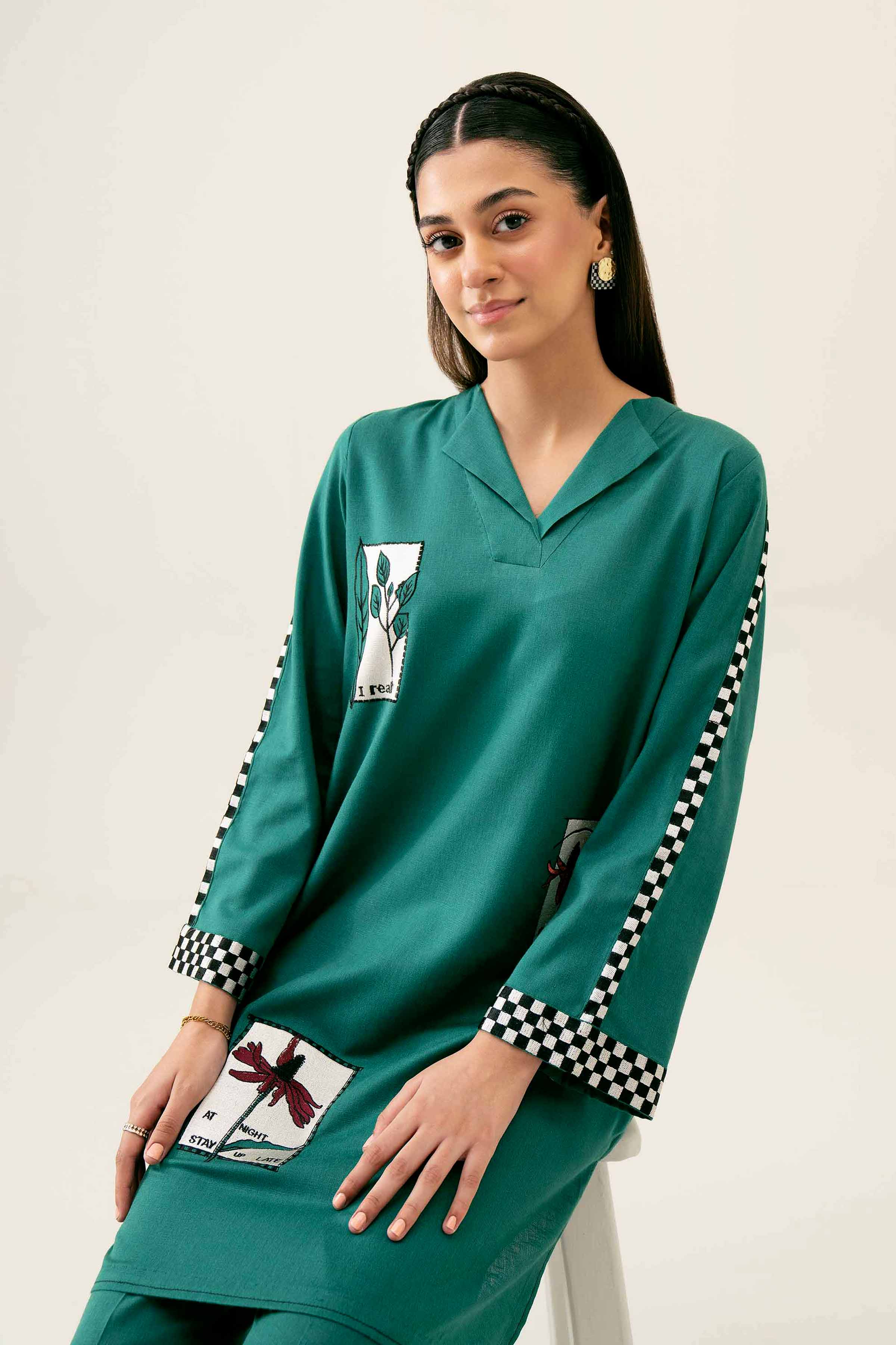 2 Piece - Embroidered Suit - PW24-166