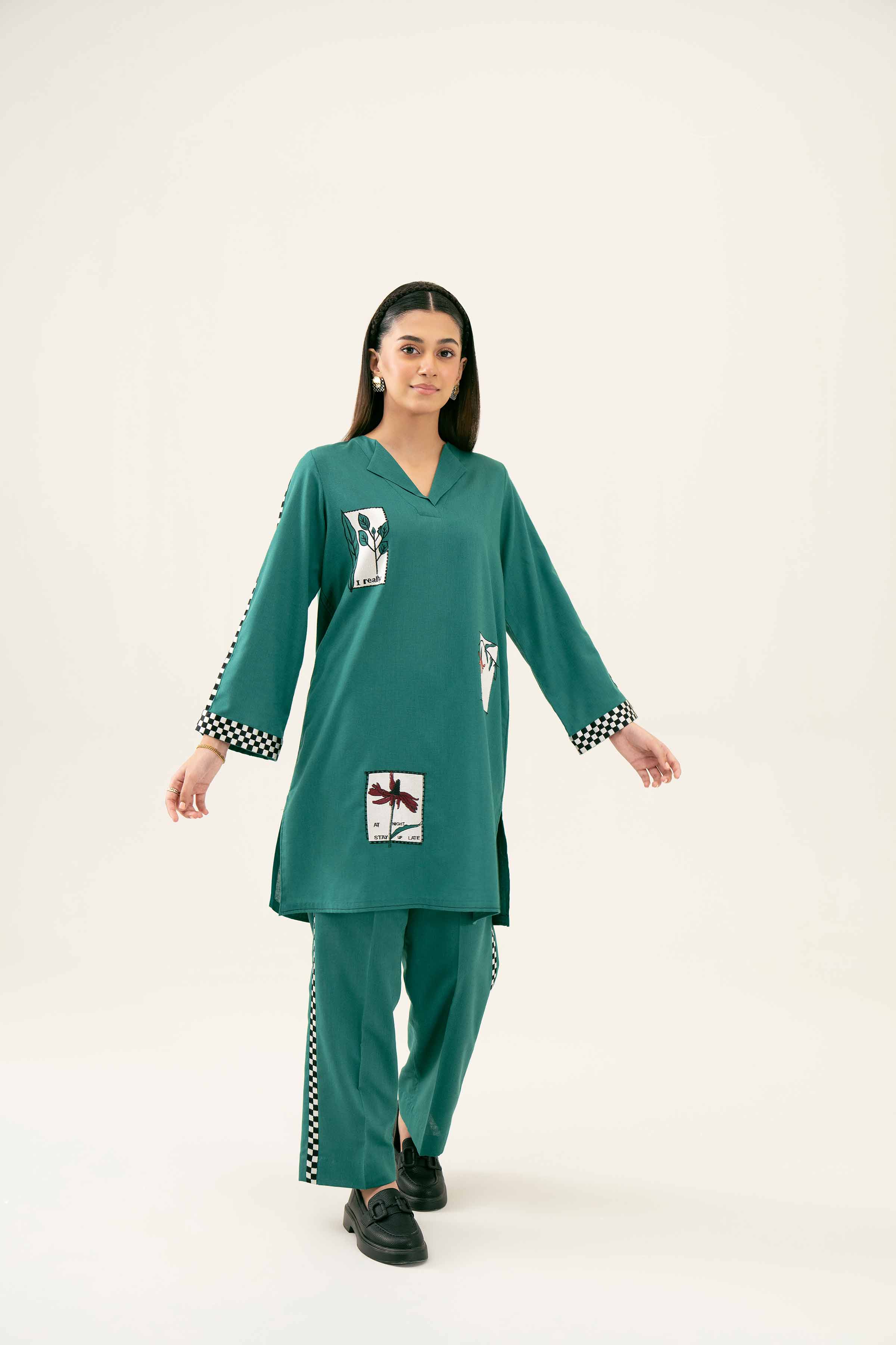 2 Piece - Embroidered Suit - PW24-166