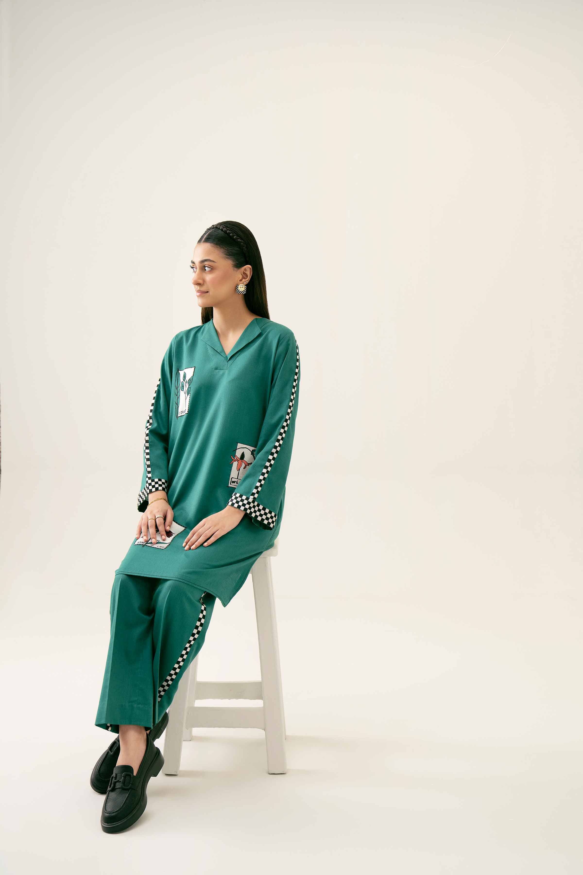 2 Piece - Embroidered Suit - PW24-166
