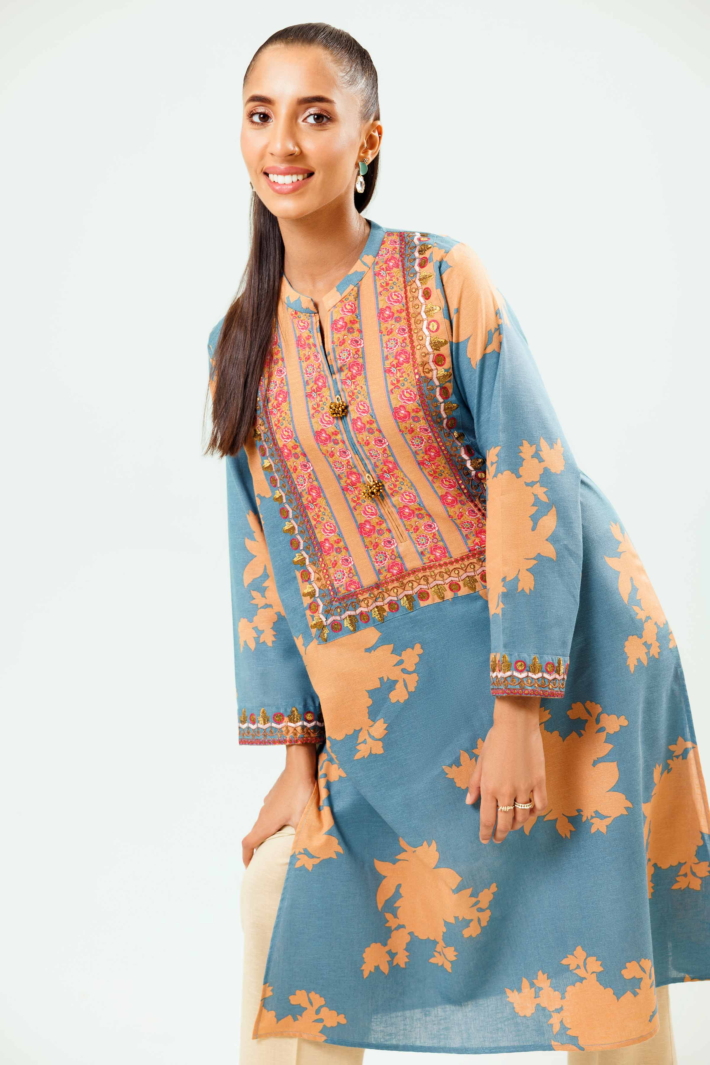 Printed Embroidered Shirt - PW24-183