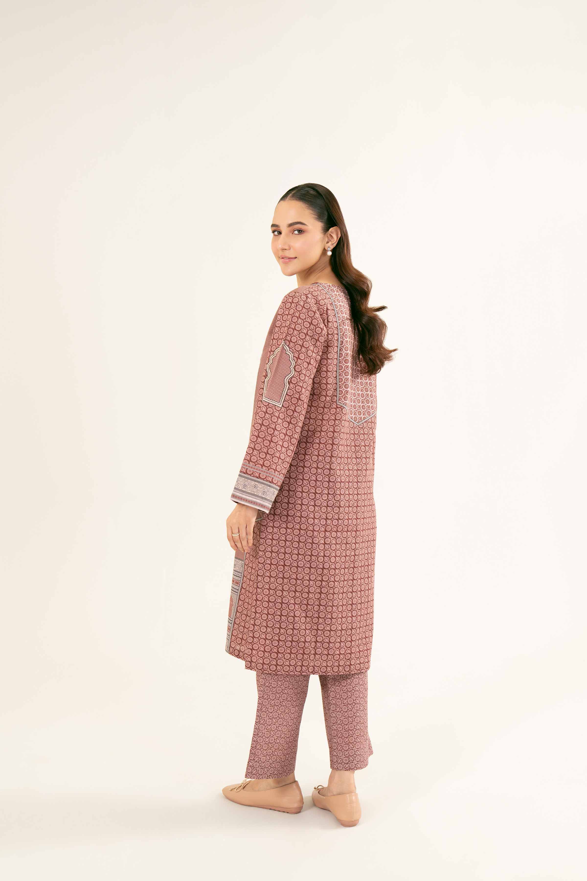 2 Piece - Printed Embroidered Suit - PW24-196
