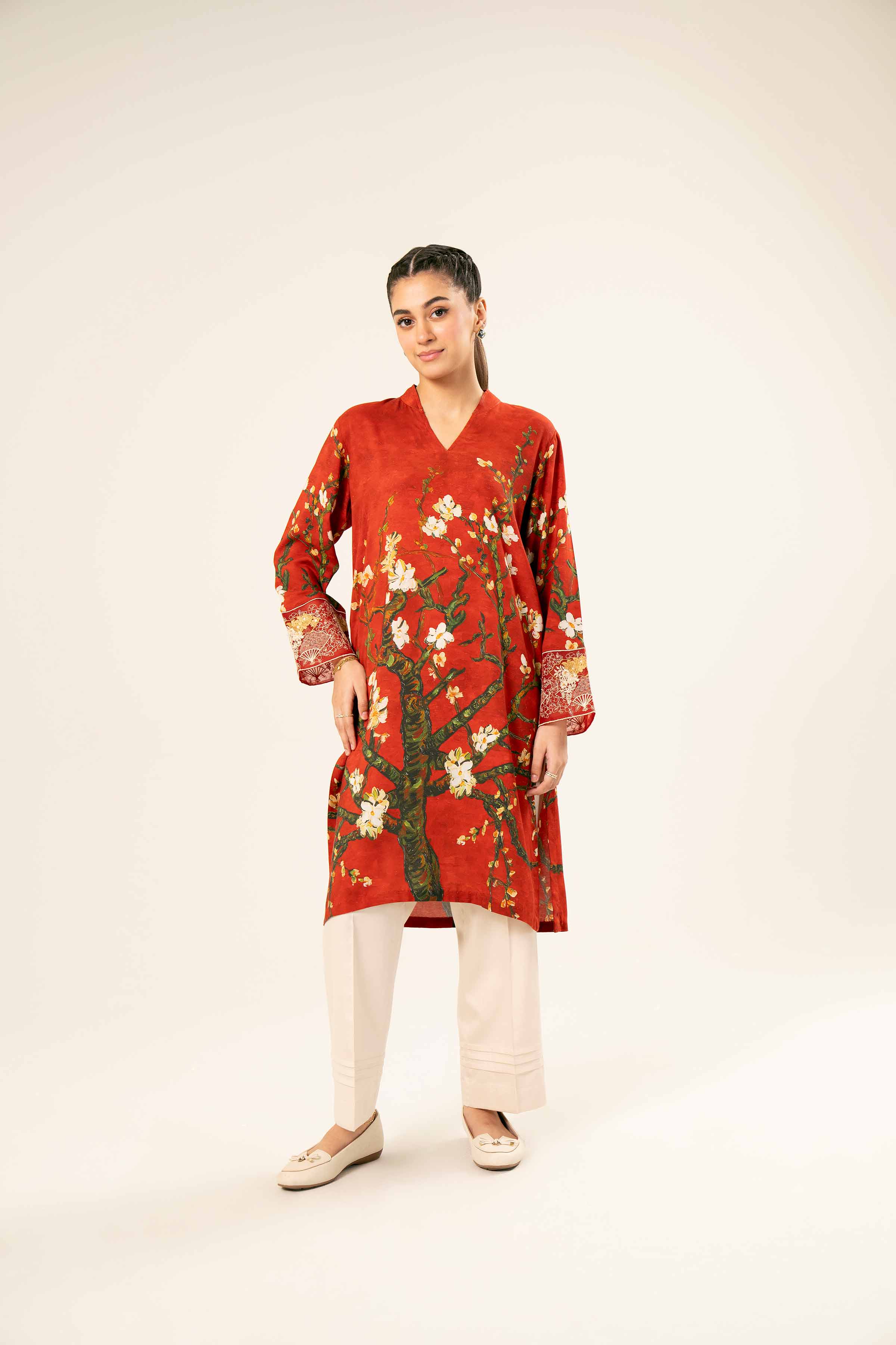 Printed Embroidered Shirt - PW24-202