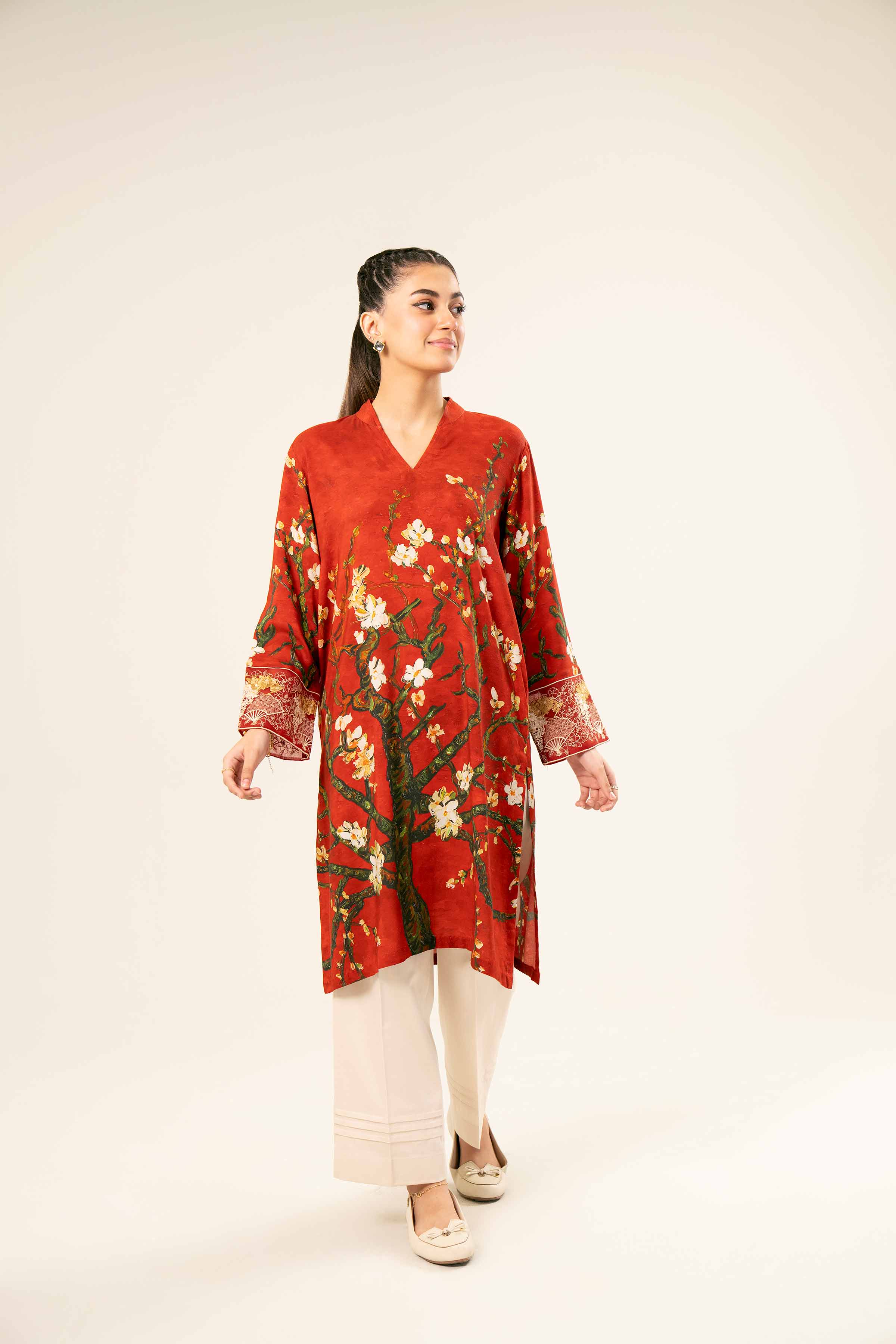 Printed Embroidered Shirt - PW24-202
