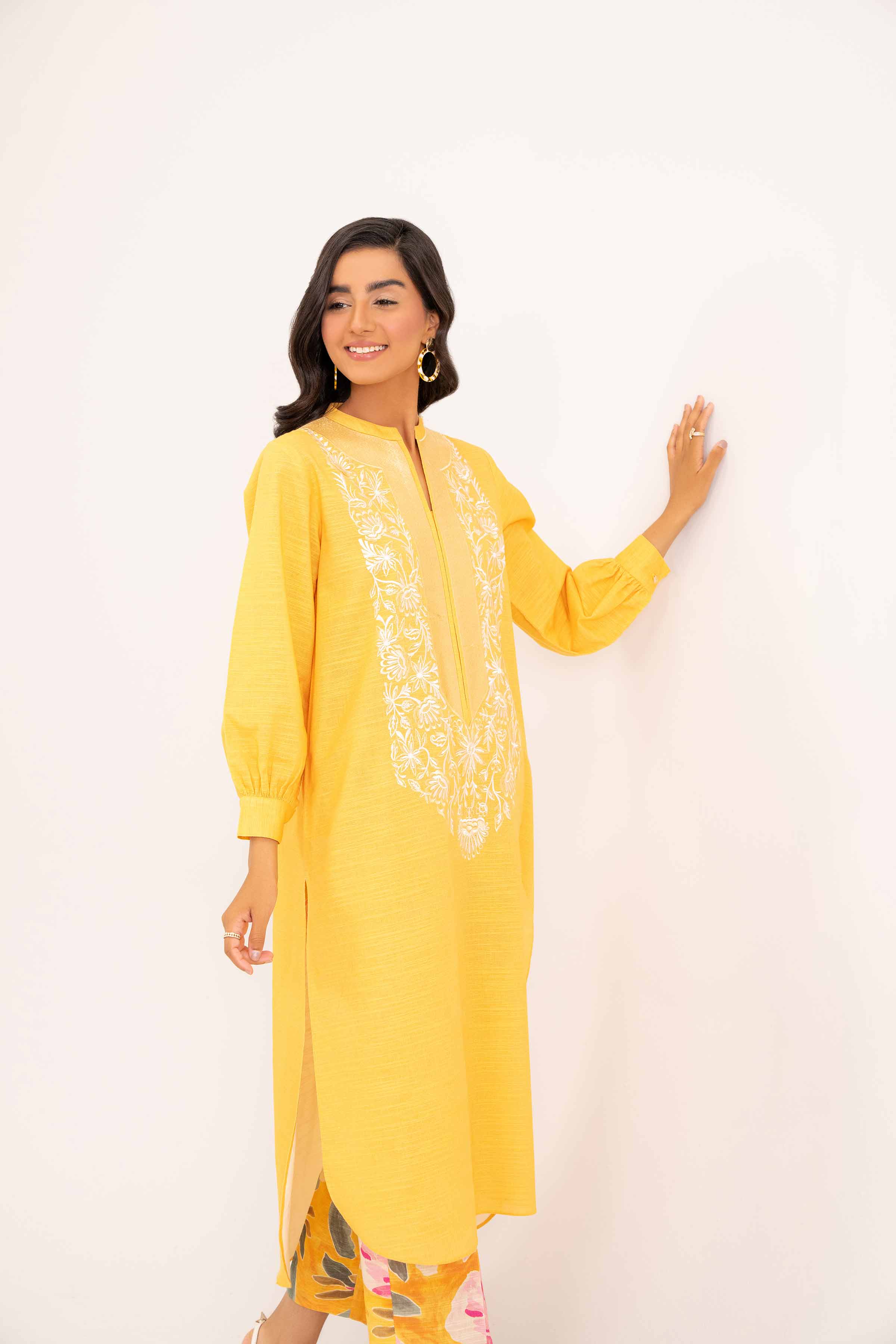 2 Piece - Printed Embroidered Suit - PW24-216