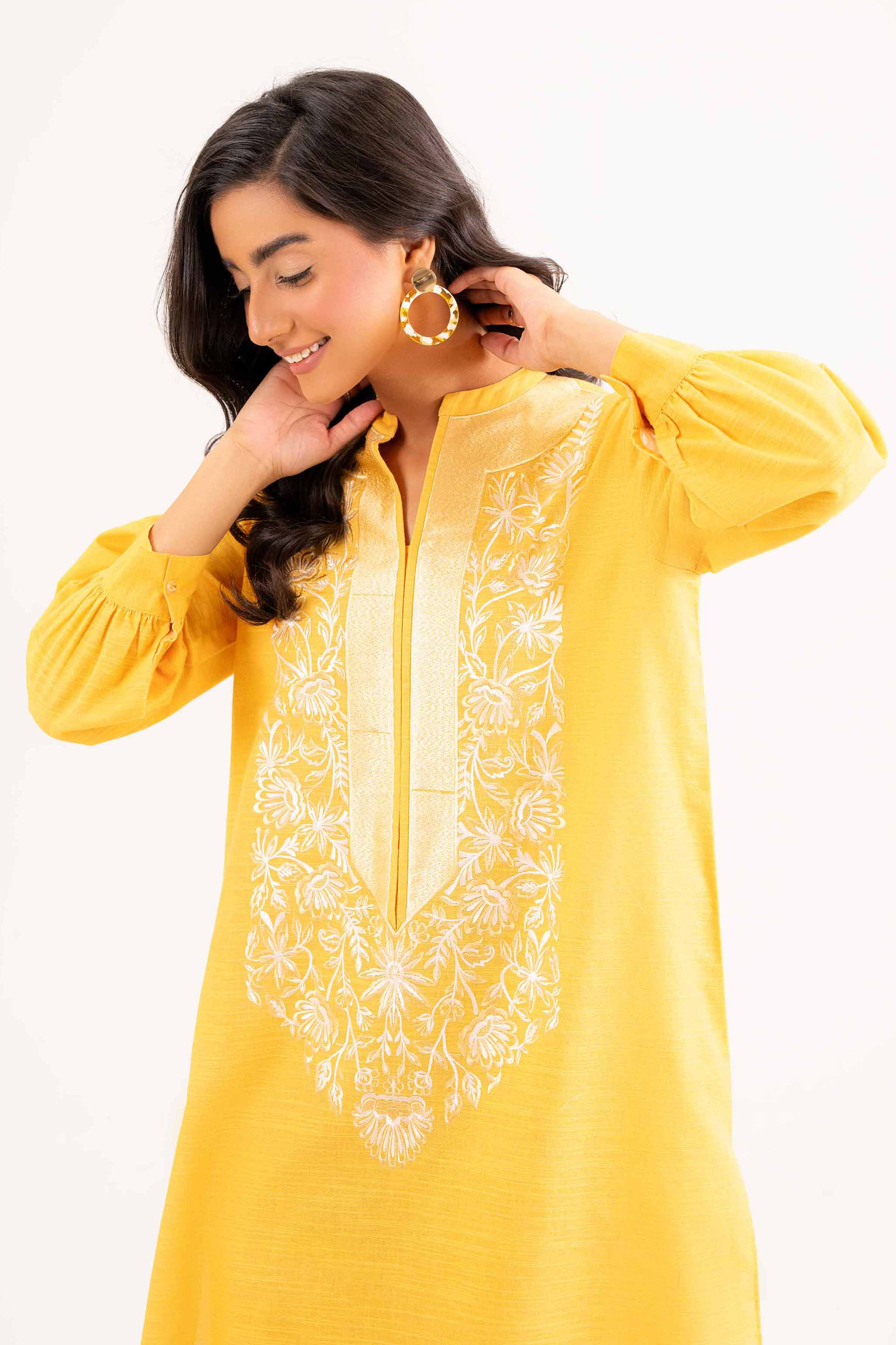2 Piece - Printed Embroidered Suit - PW24-216