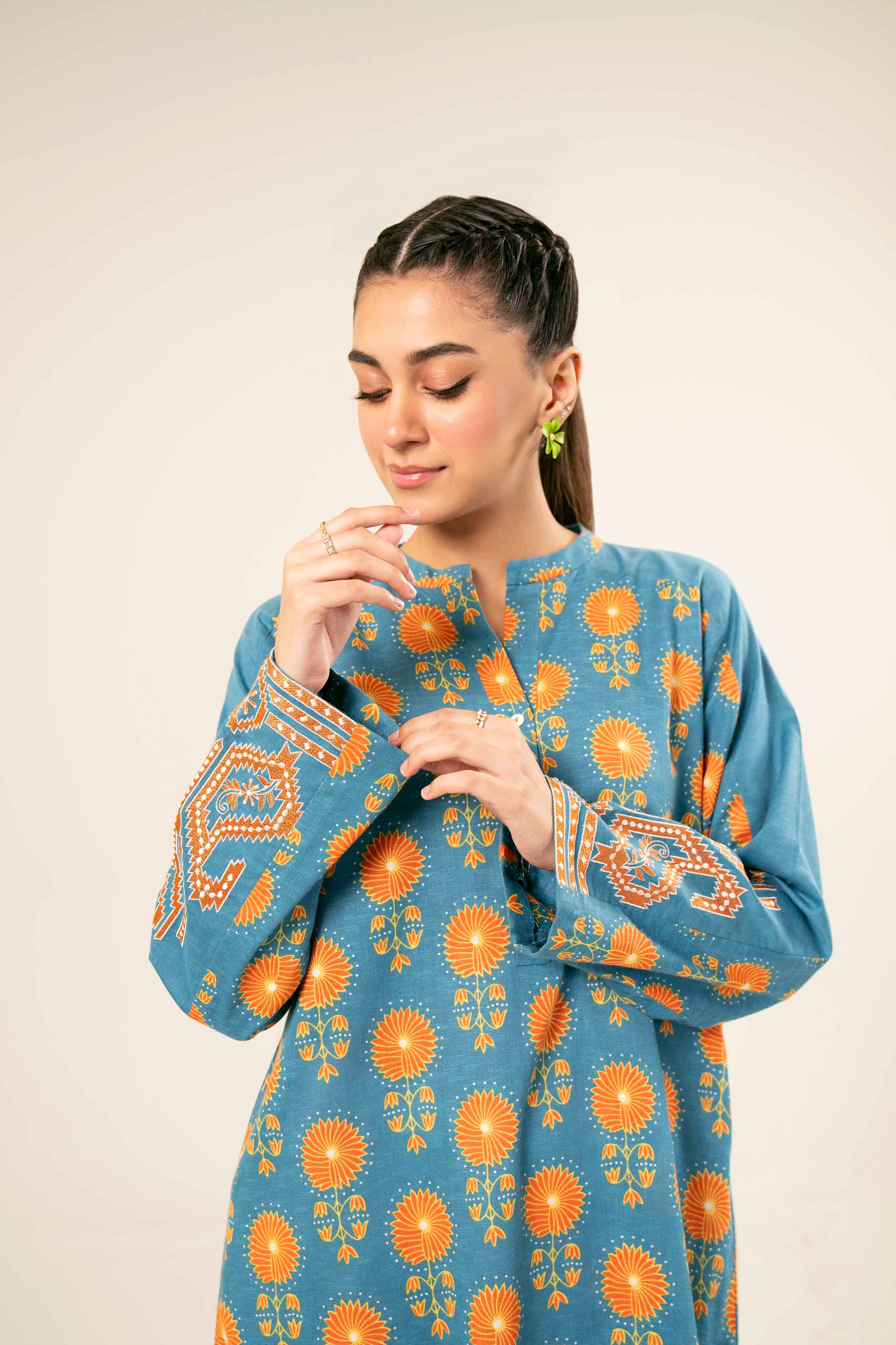 Printed Embroidered Shirt - PW24-217