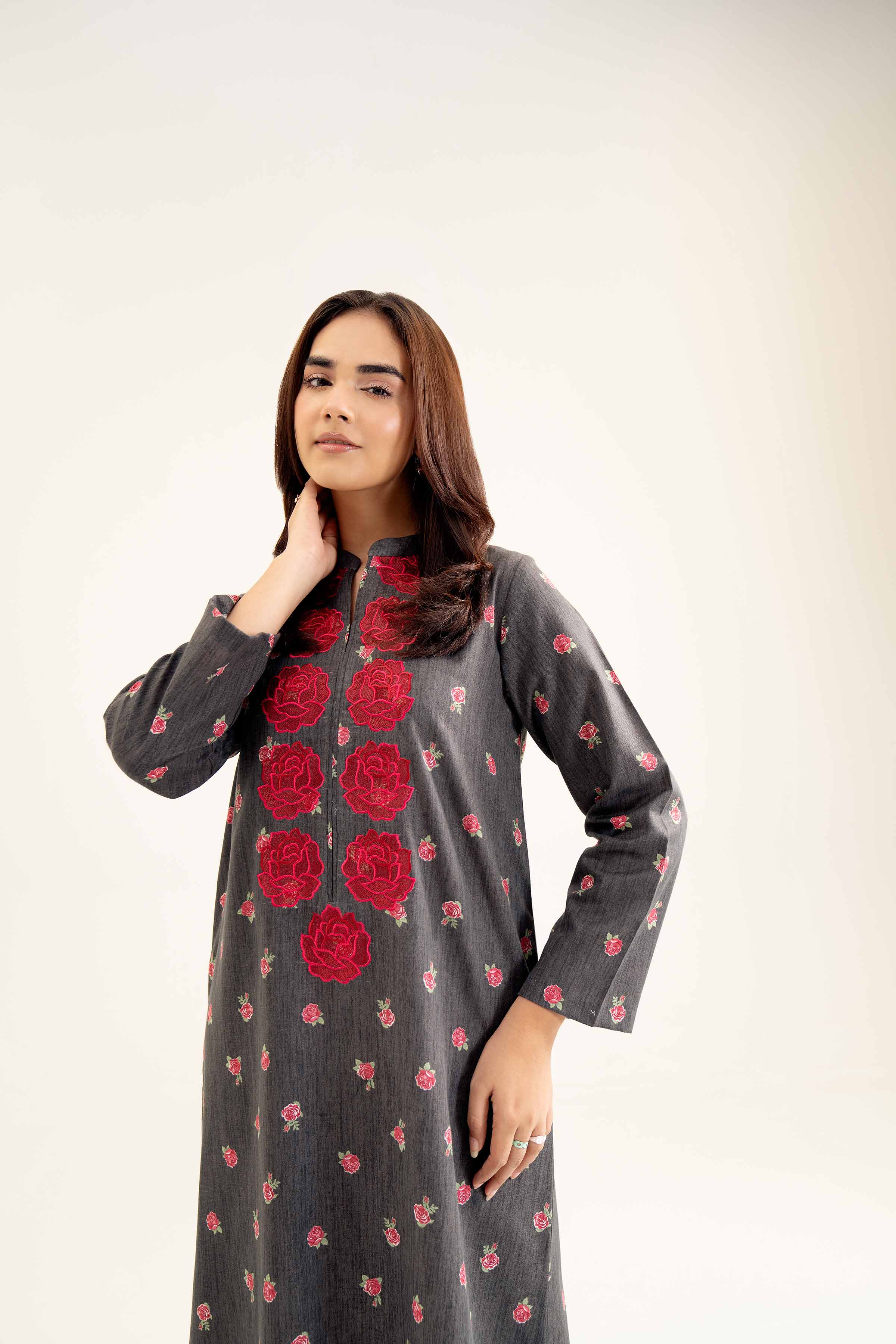 Printed Embroidered Shirt - PW24-218