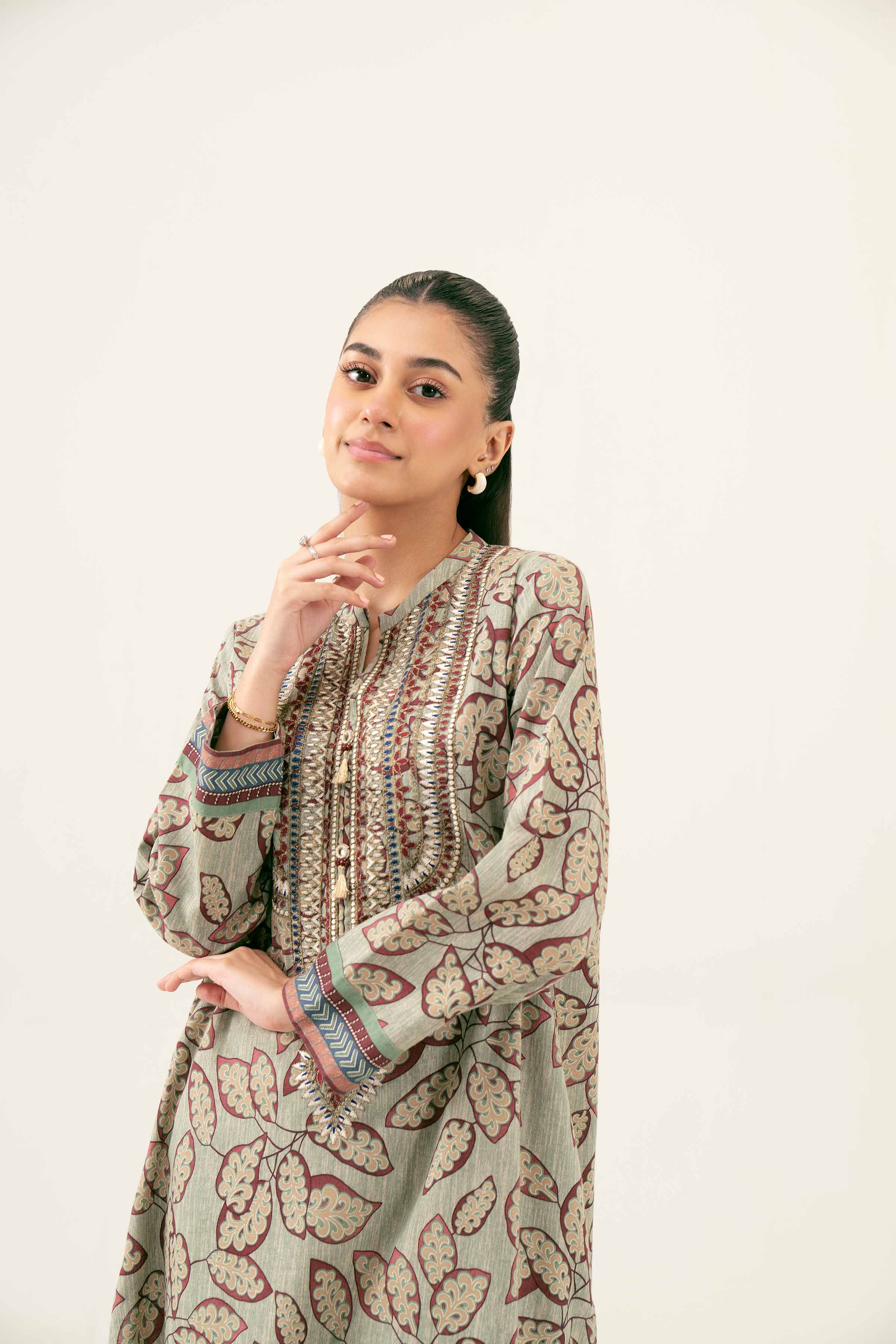 Printed Embroidered Shirt - PW24-222