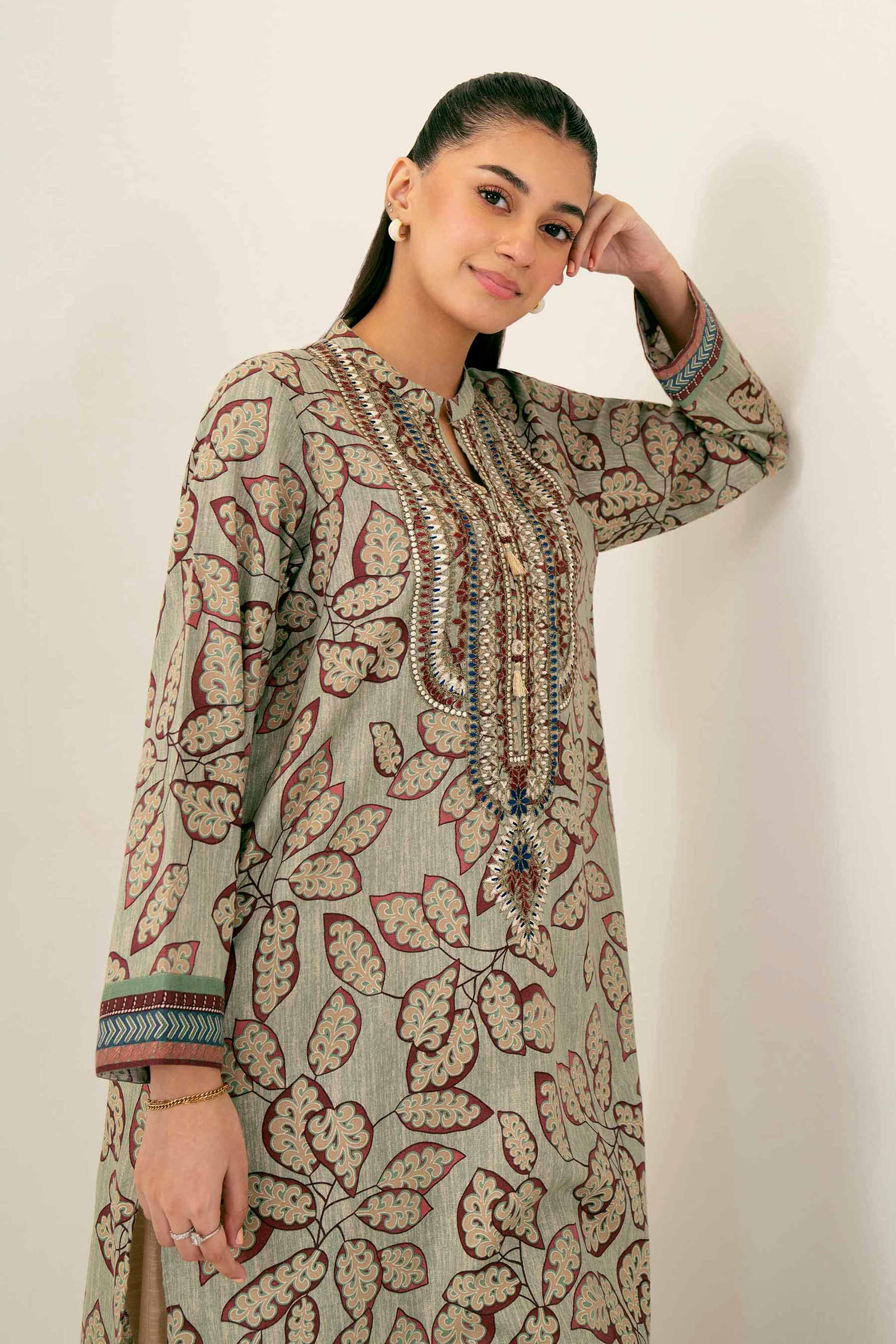 Printed Embroidered Shirt - PW24-222