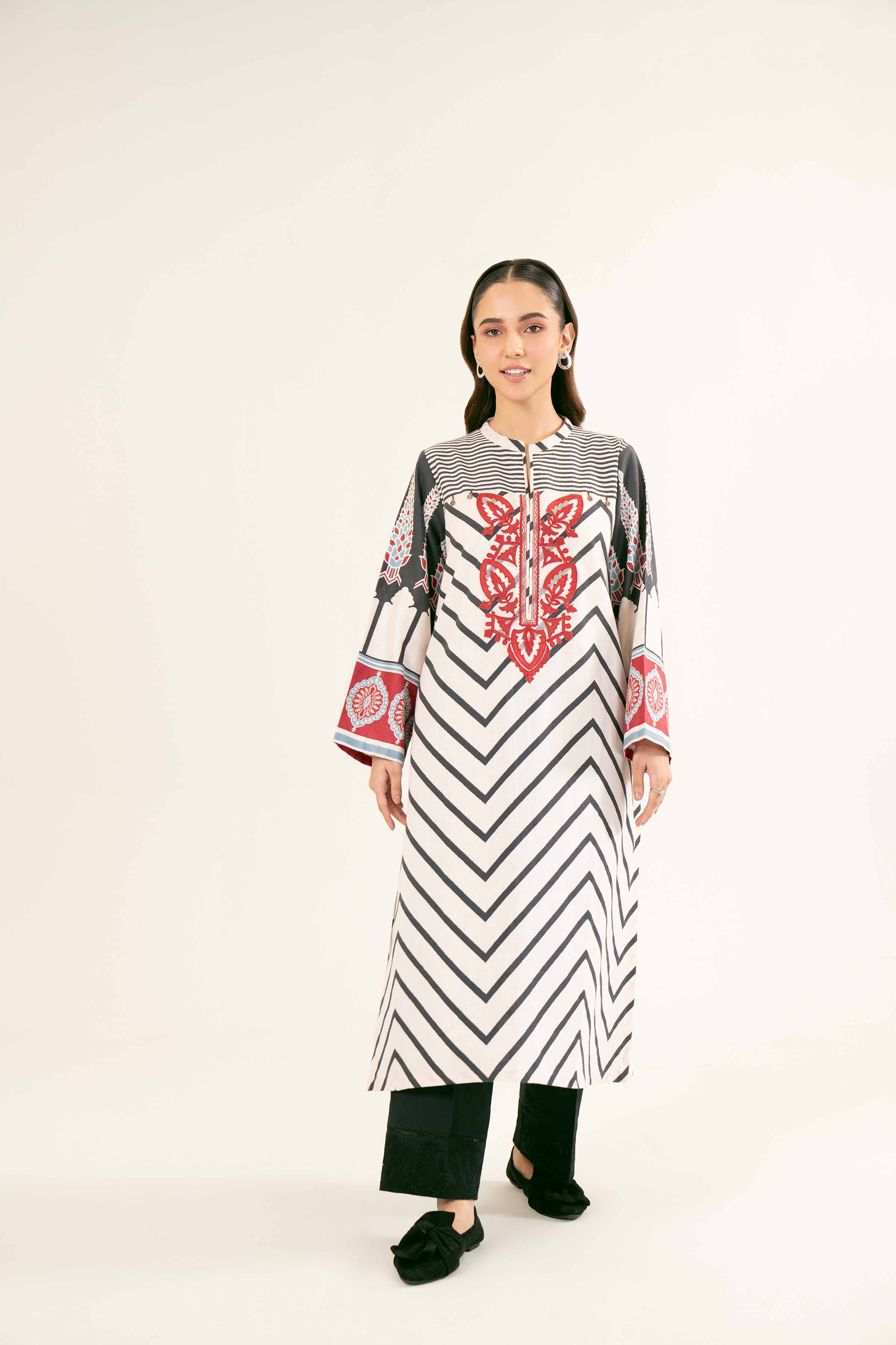 Printed Embroidered Shirt - PW24-223