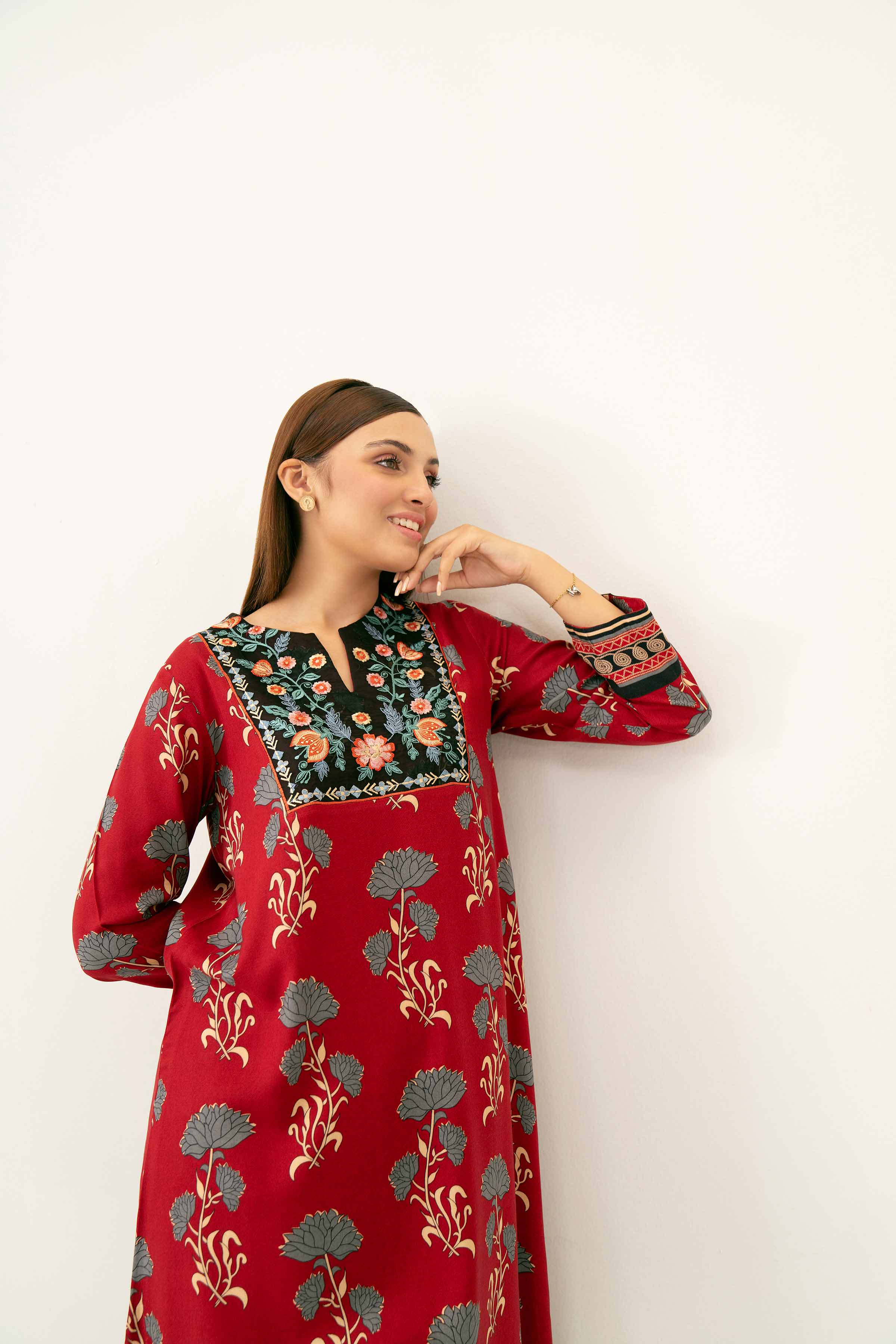 Printed Embroidered Shirt - PW24-224