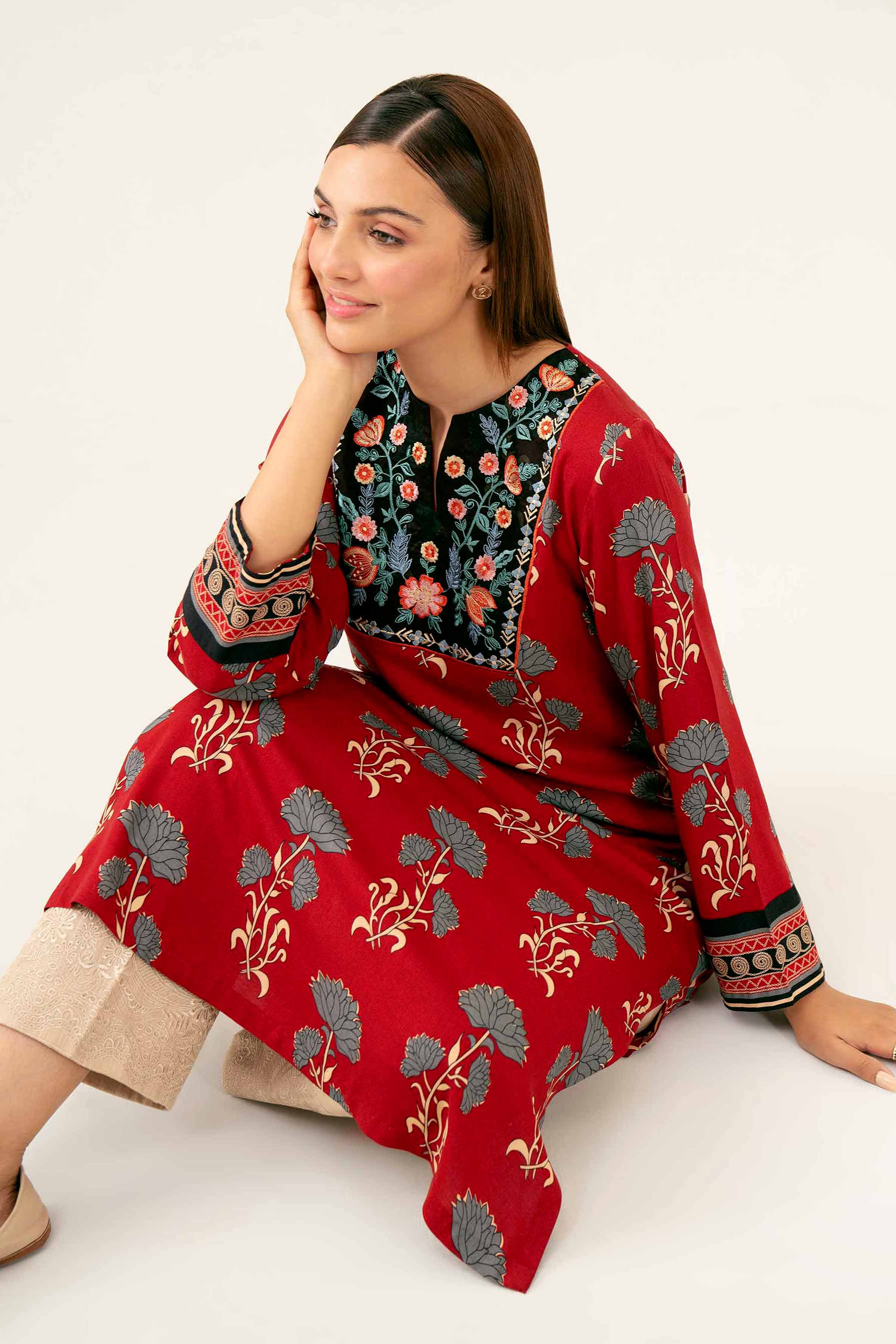 Printed Embroidered Shirt - PW24-224