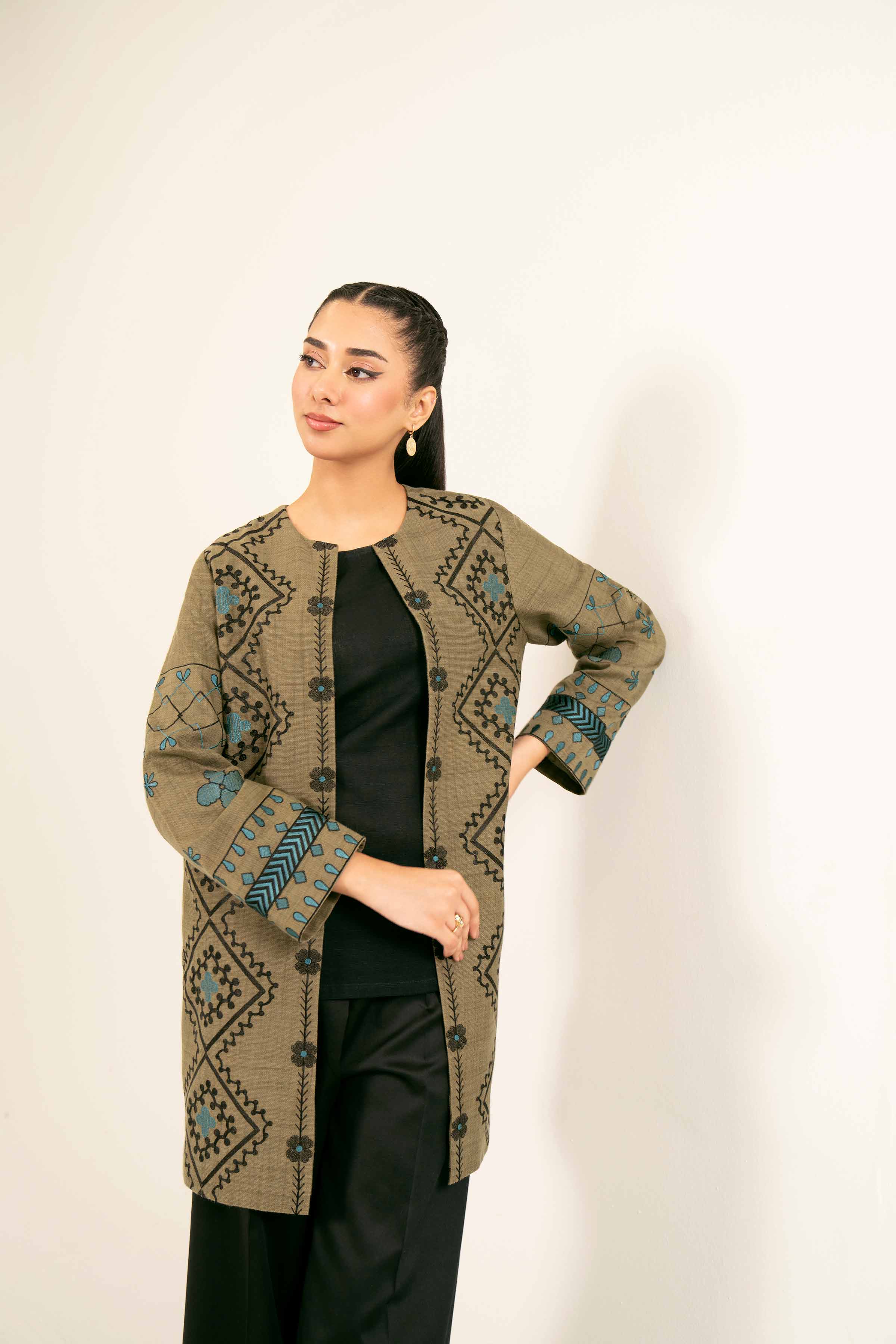 Printed Embroidered Jacket - PW24-230