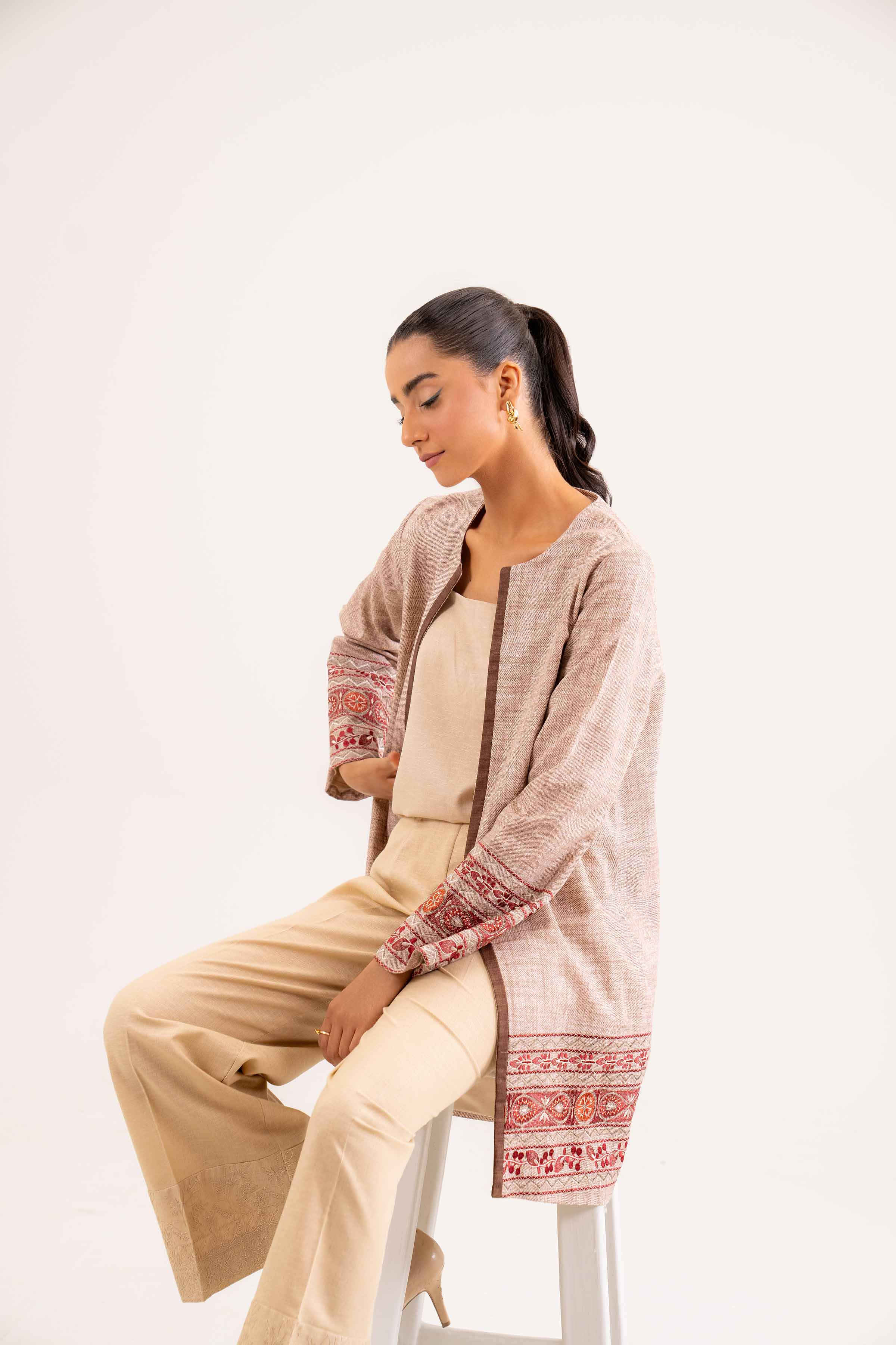 Printed Embroidered Jacket - PW24-237
