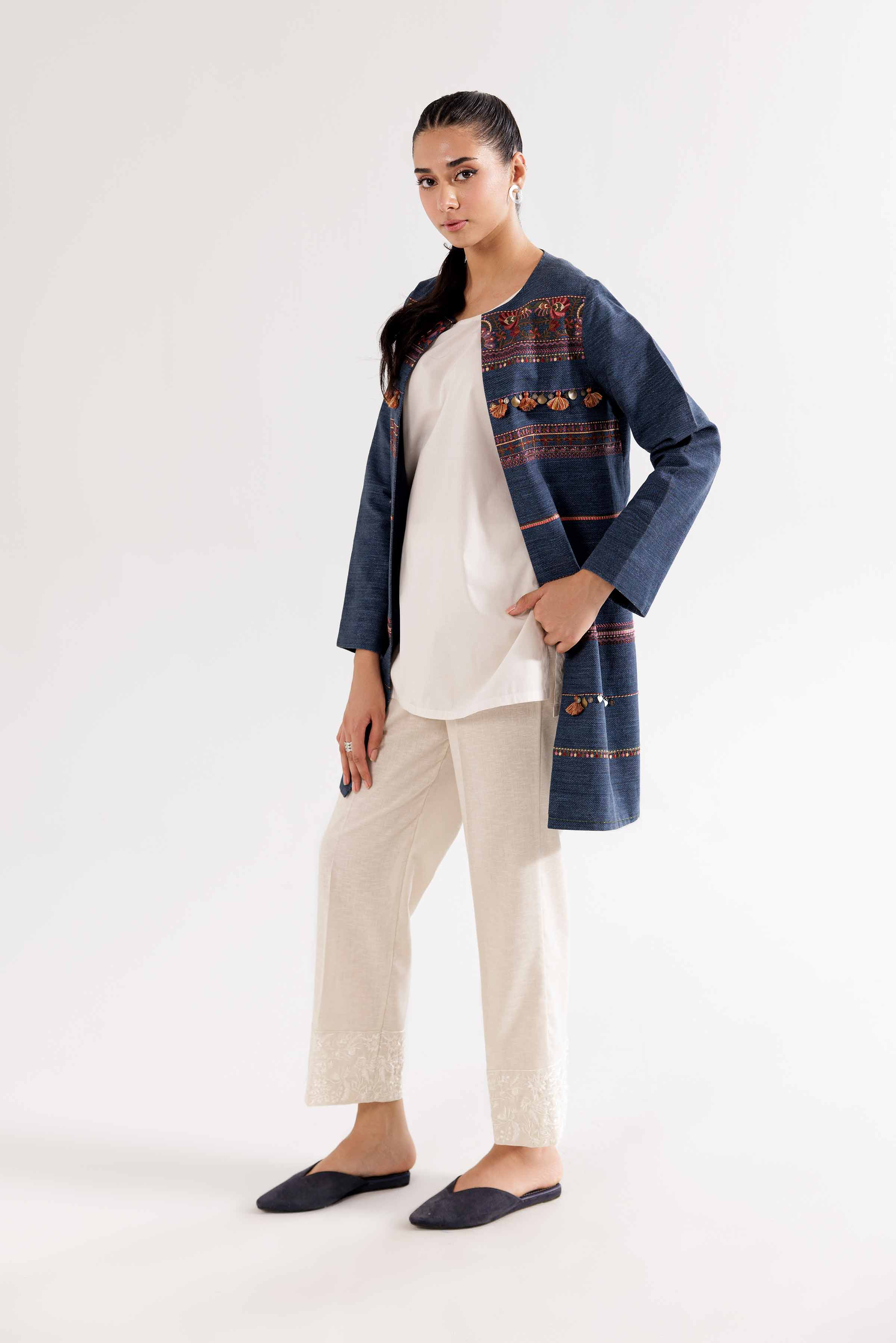 Printed Embroidered Jacket - PW24-266