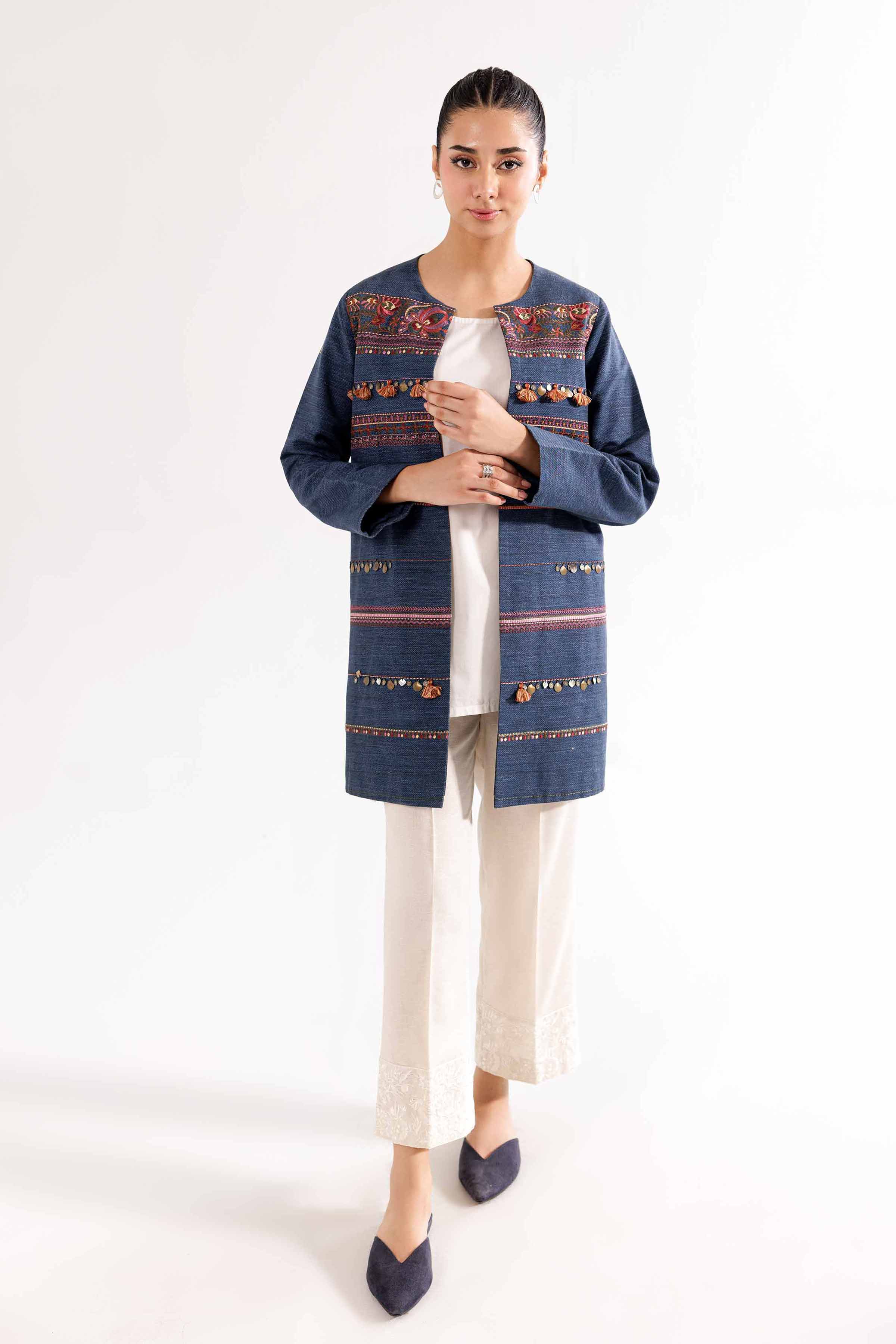 Printed Embroidered Jacket - PW24-266