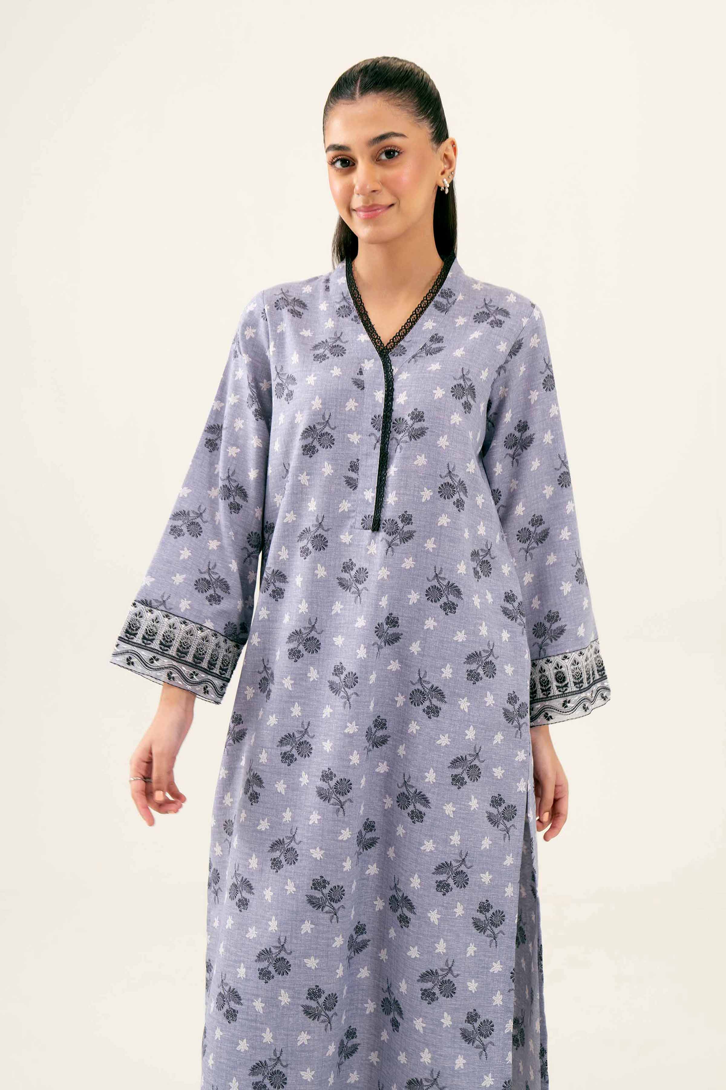 2 Piece - Printed Embroidered Suit - PW24-279