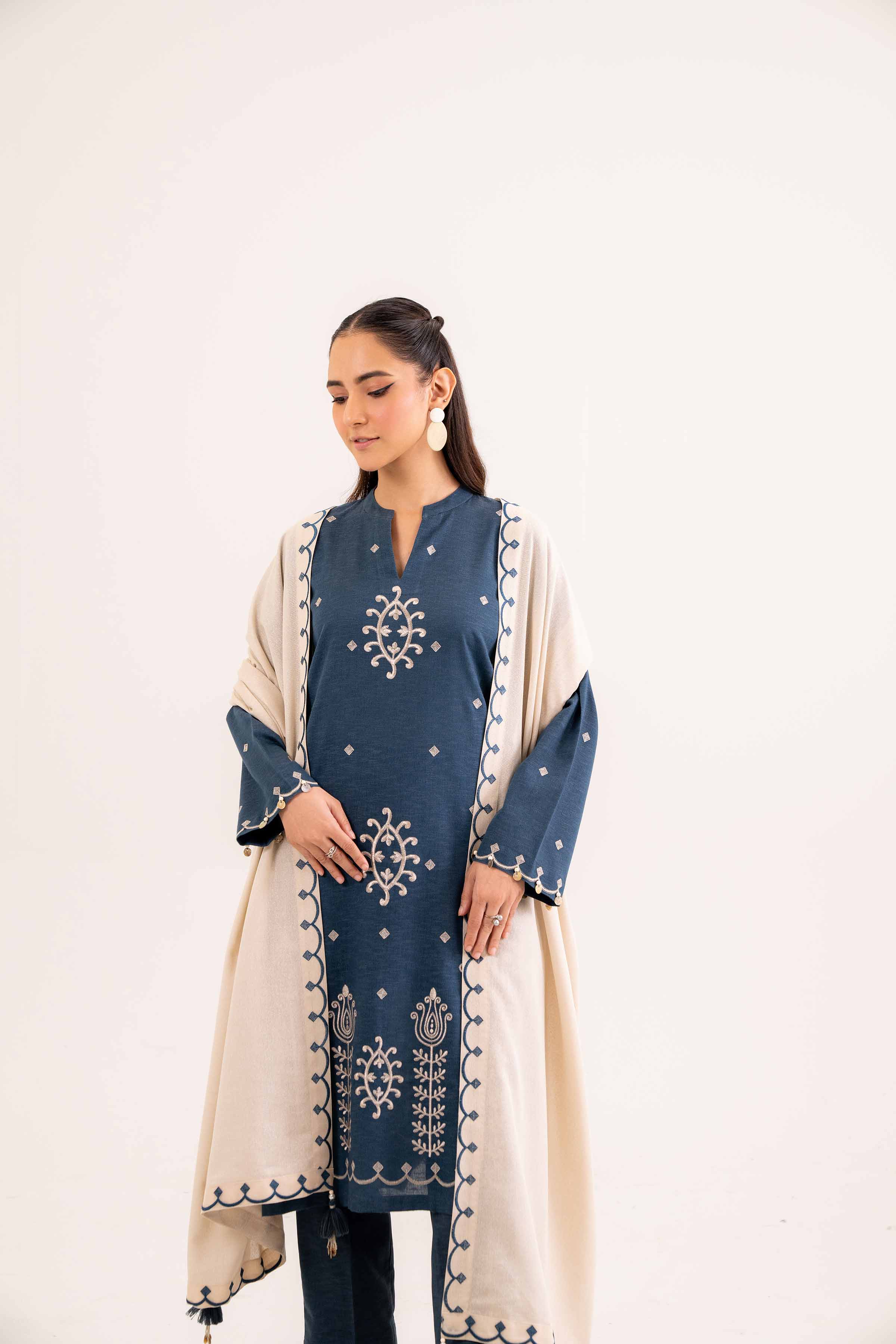 3 Piece - Embroidered Suit - PW24-280