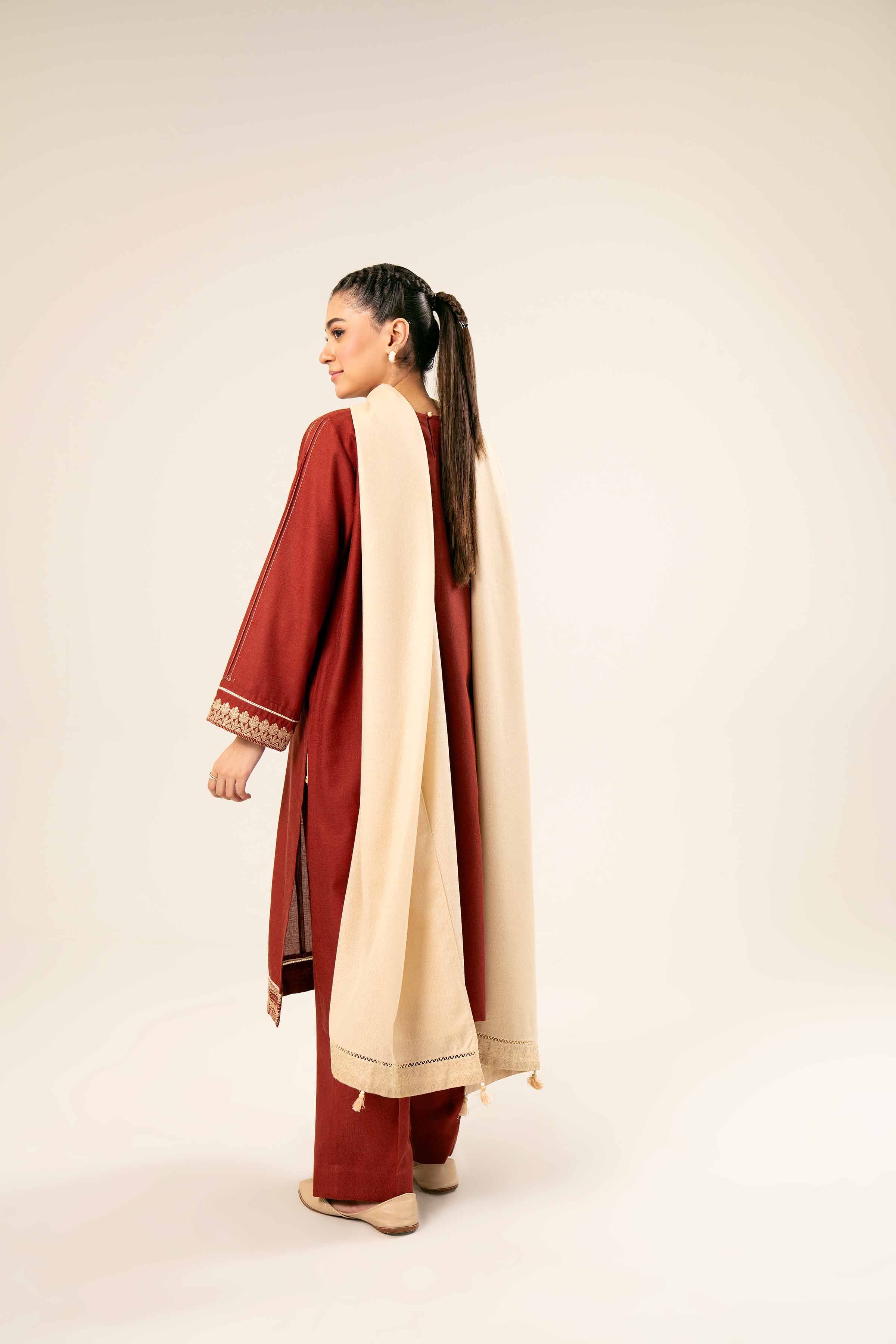 3 Piece - Embroidered Suit - PW24-282