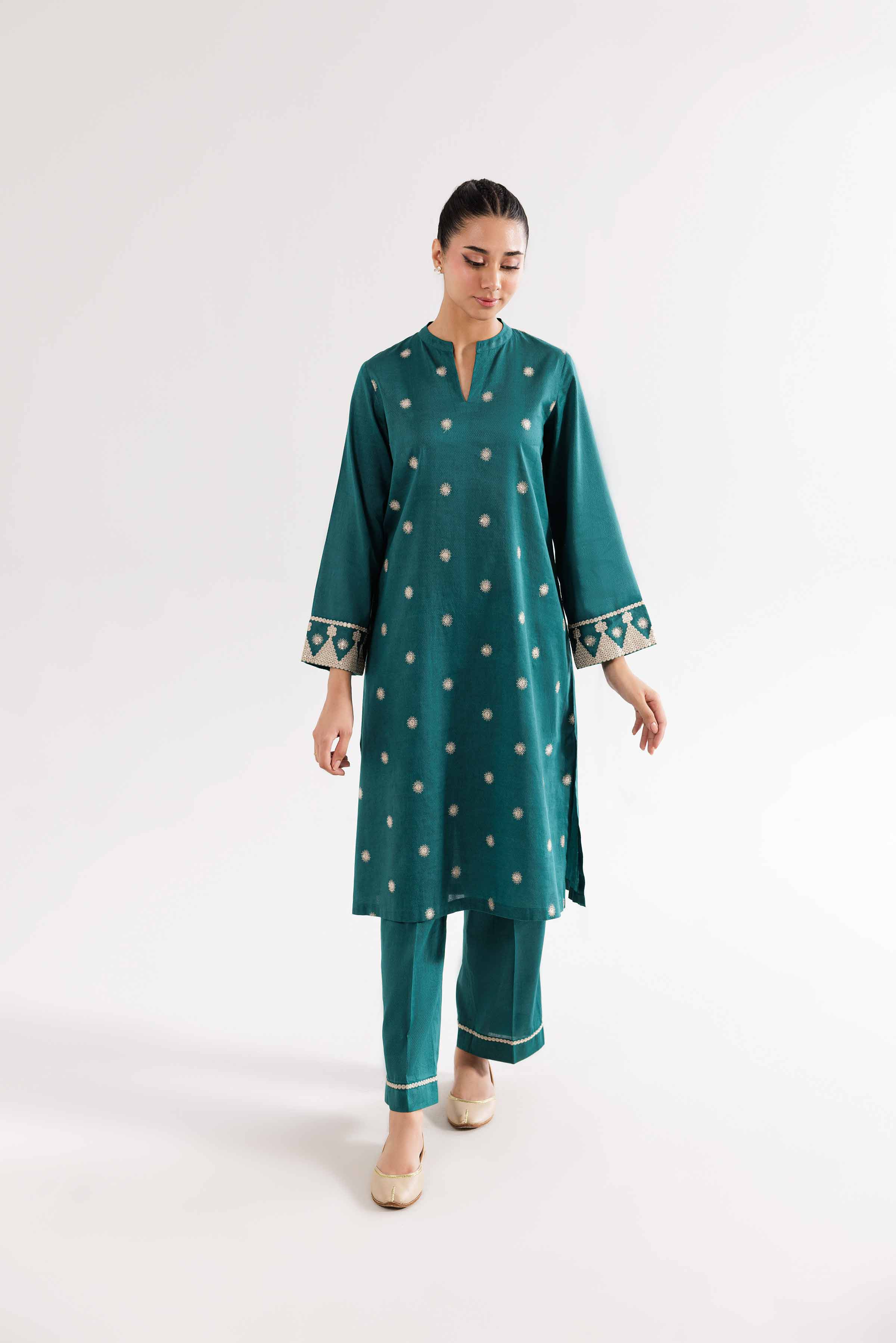 2 Piece - Embroidered Suit - PW24-289