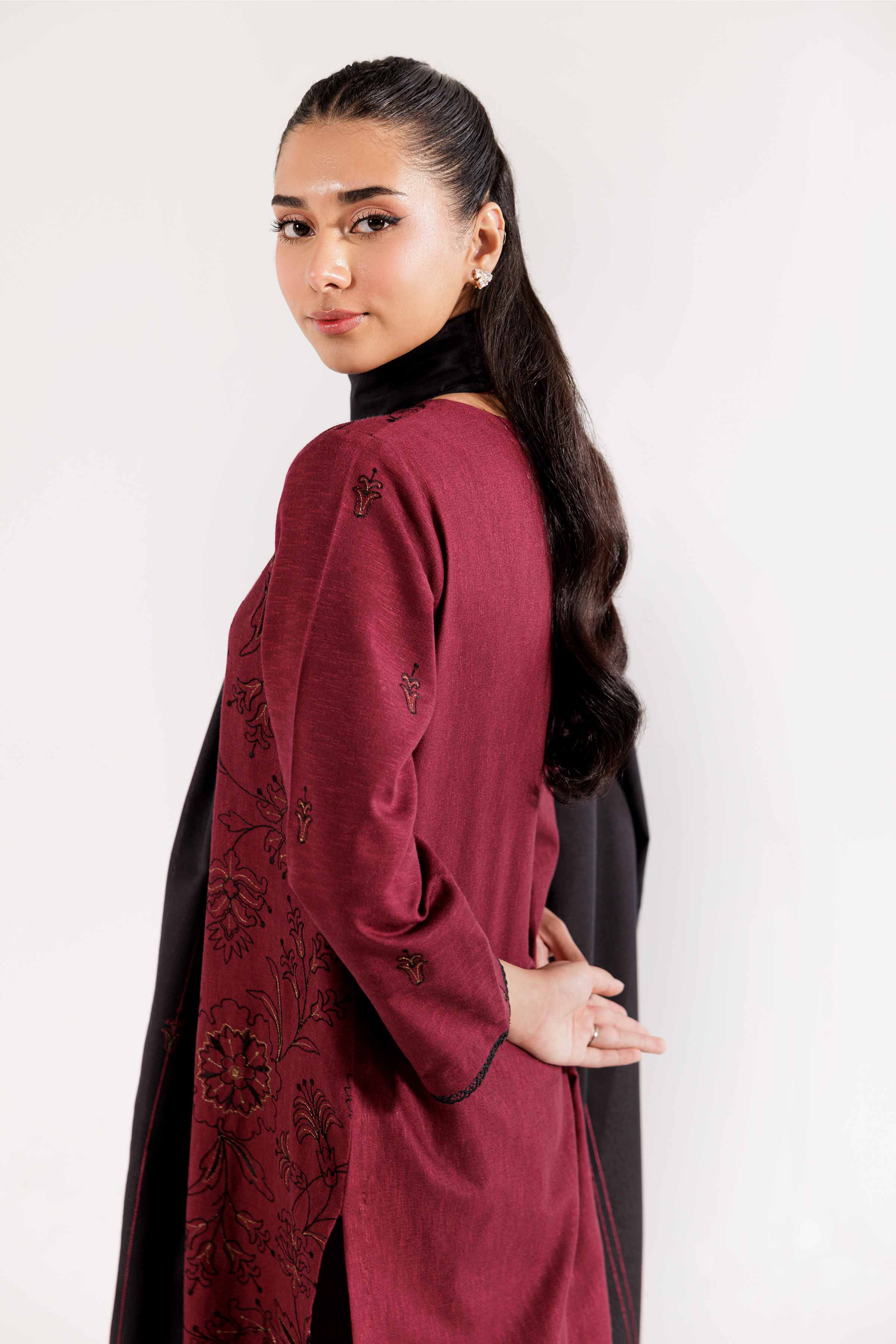 3 Piece - Embroidered Suit - PW24-295