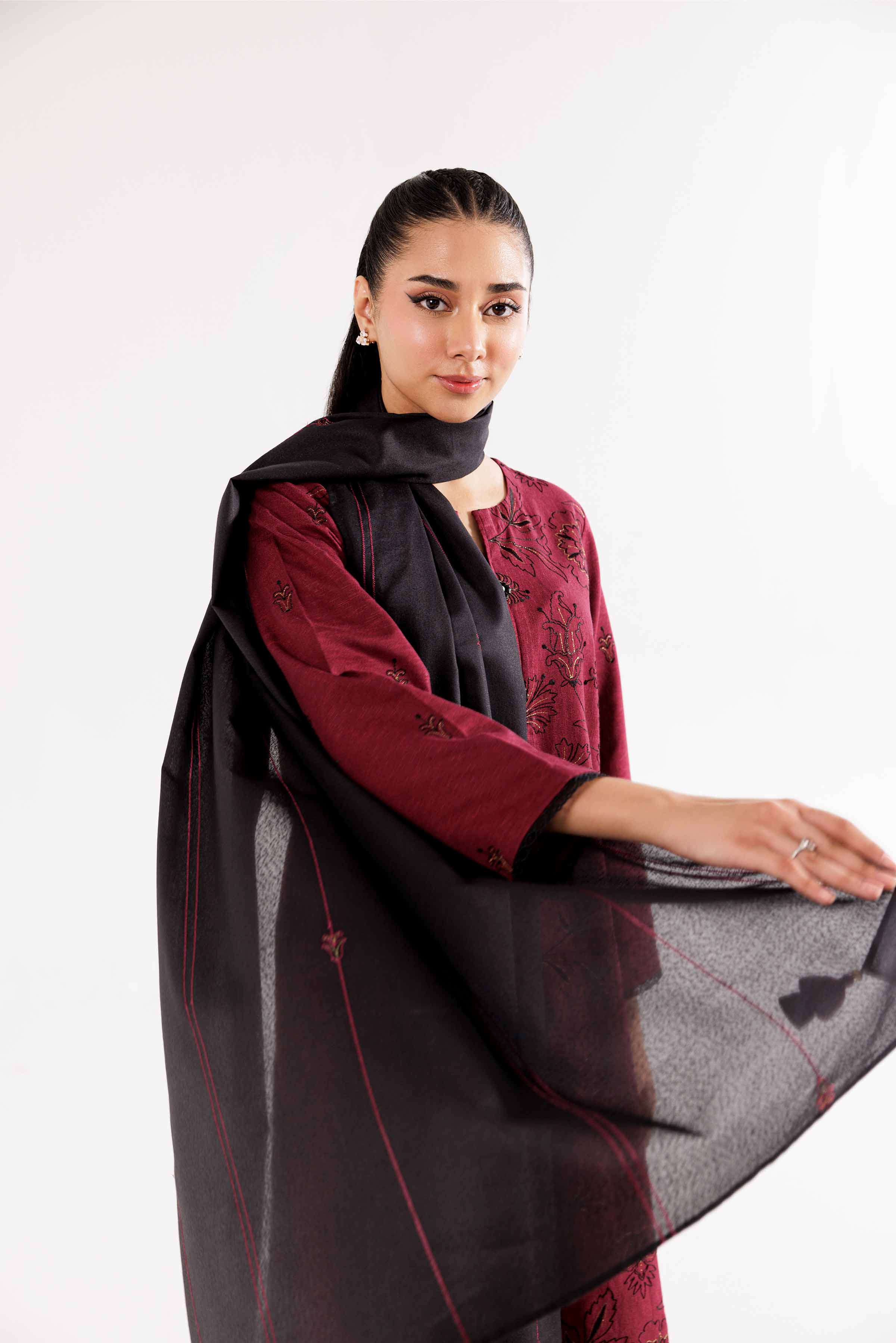 3 Piece - Embroidered Suit - PW24-295