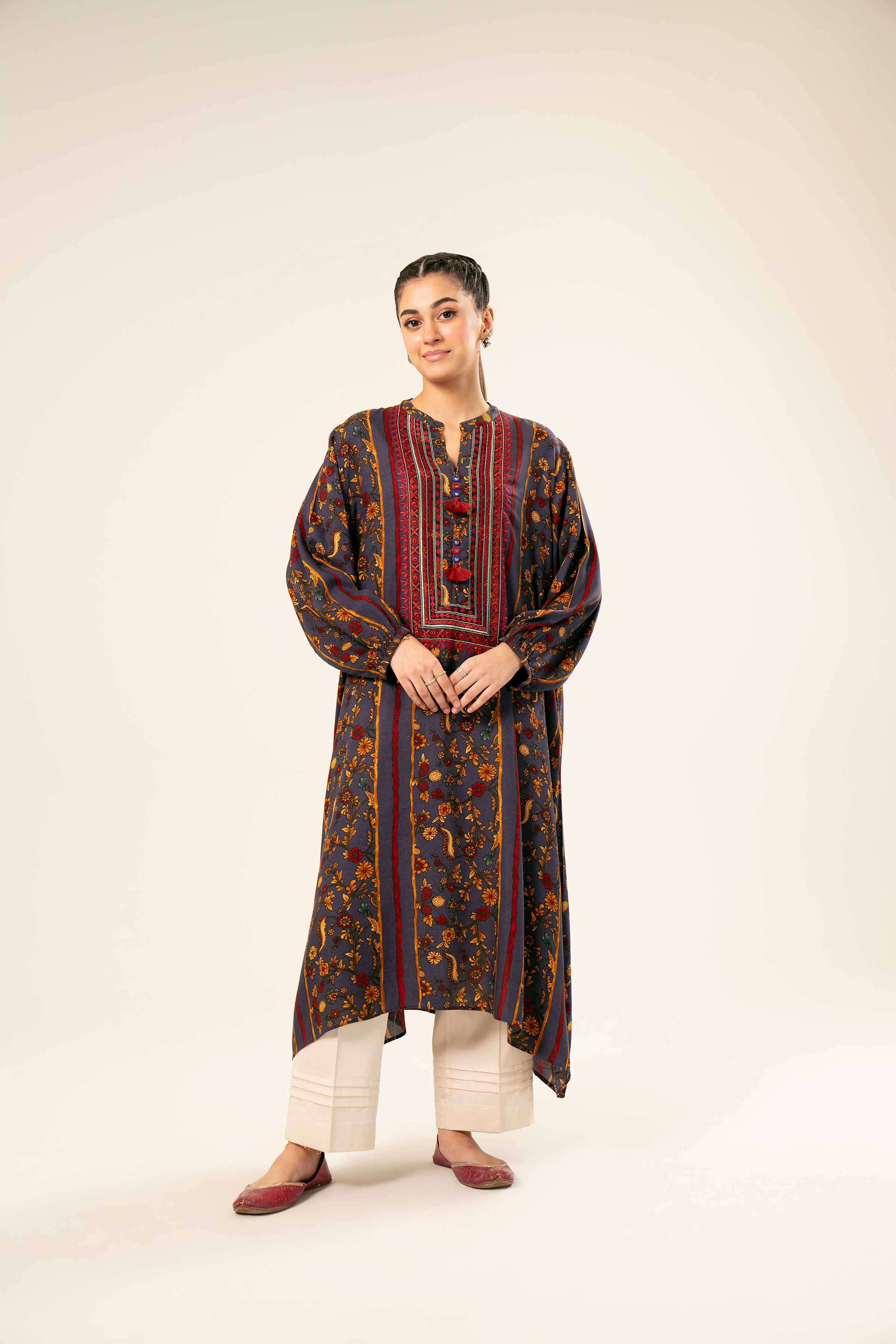 Printed Embroidered Shirt - PW24-333