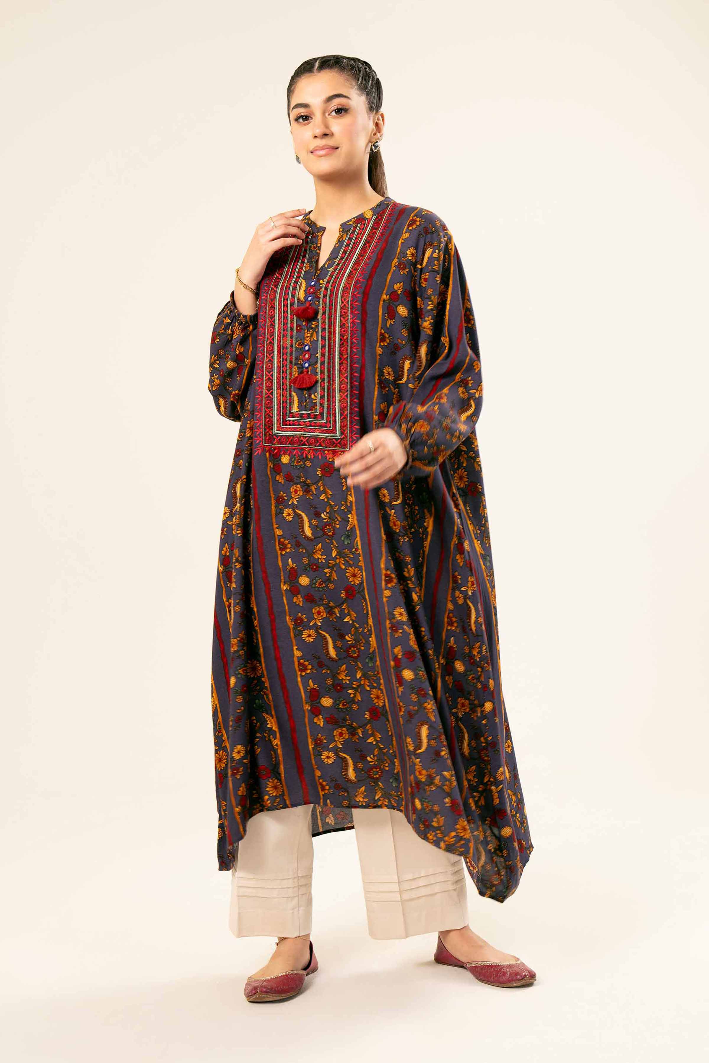Printed Embroidered Shirt - PW24-333