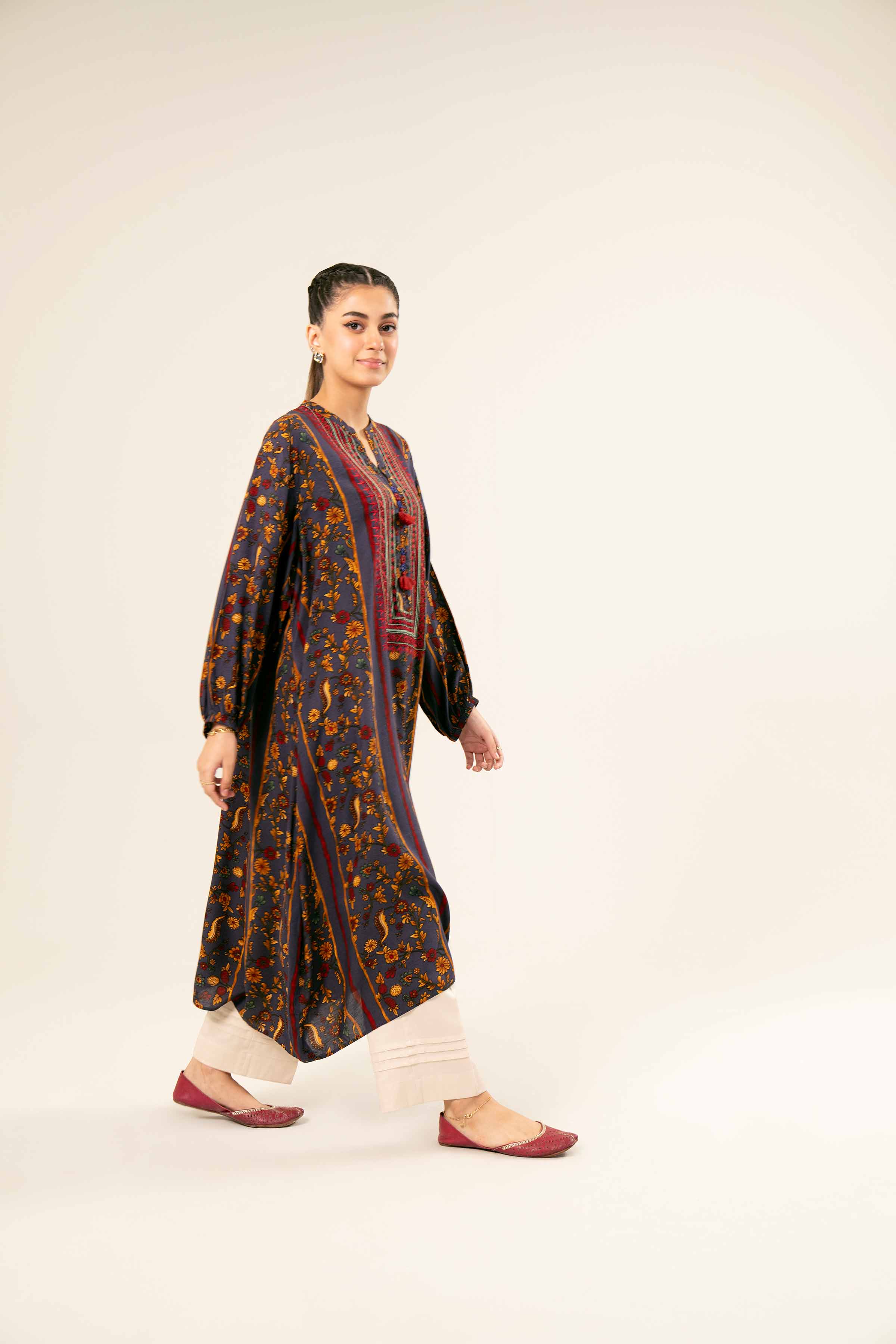 Printed Embroidered Shirt - PW24-333