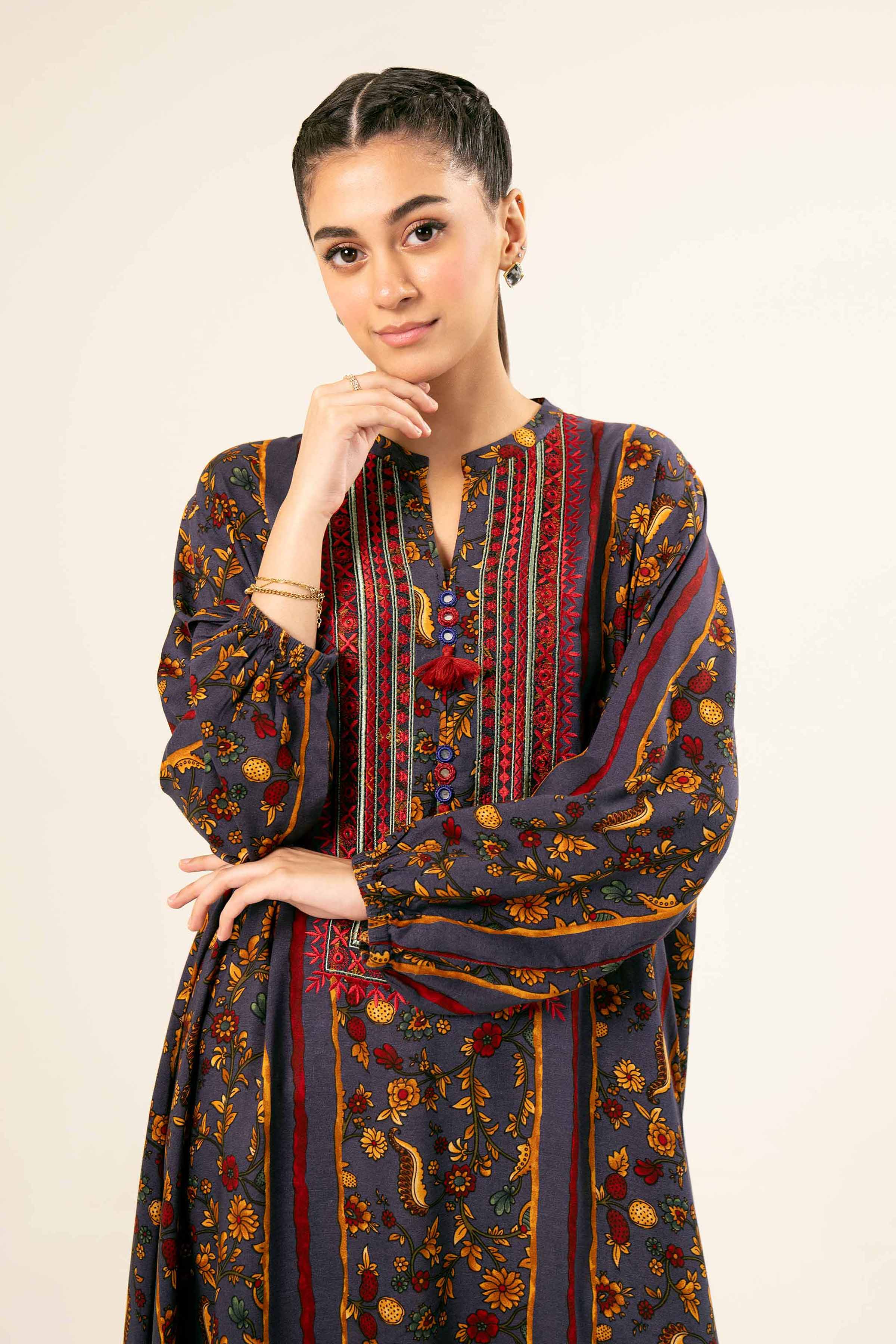 Printed Embroidered Shirt - PW24-333