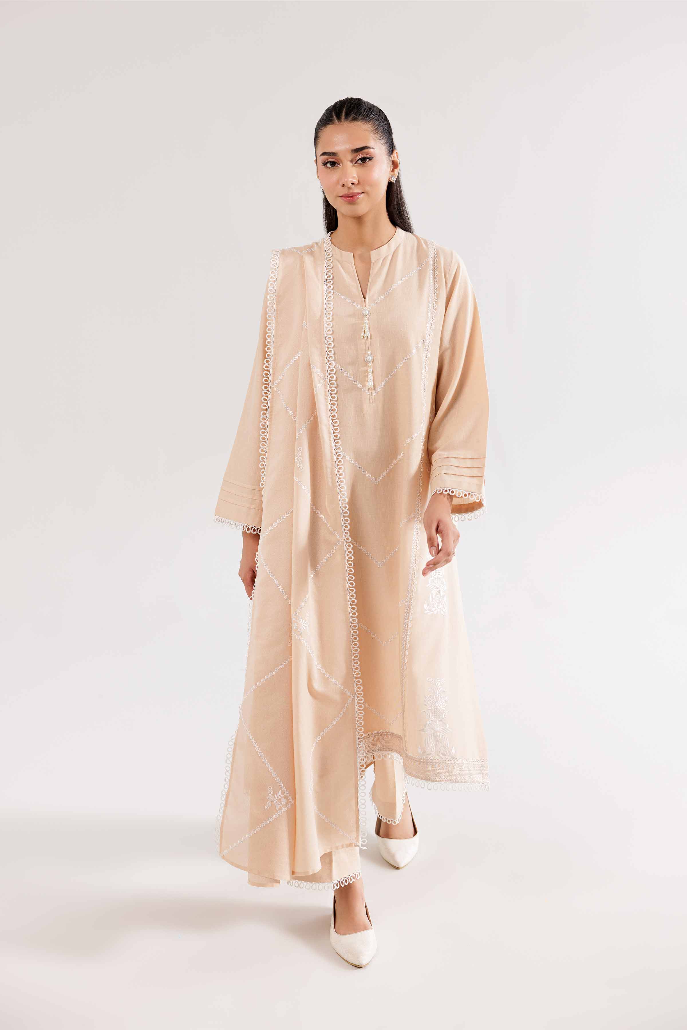 3 Piece - Embroidered Suit - PW24-339