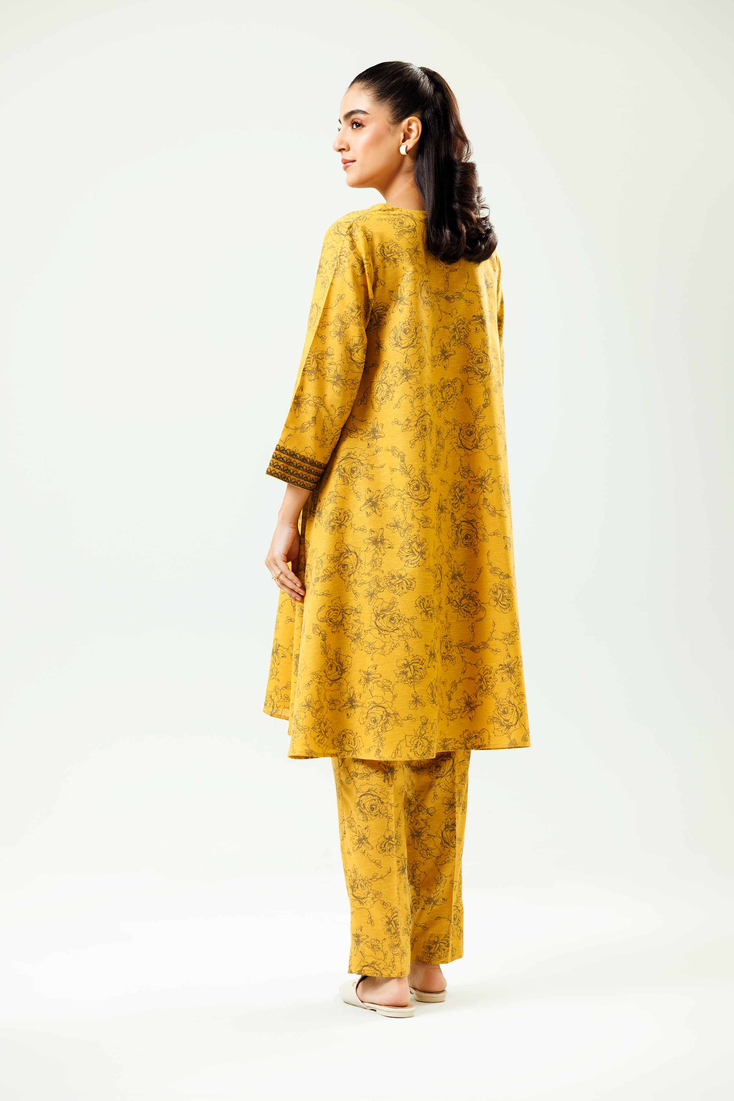 2 Piece - Printed Embroidered Suit - PW24-34