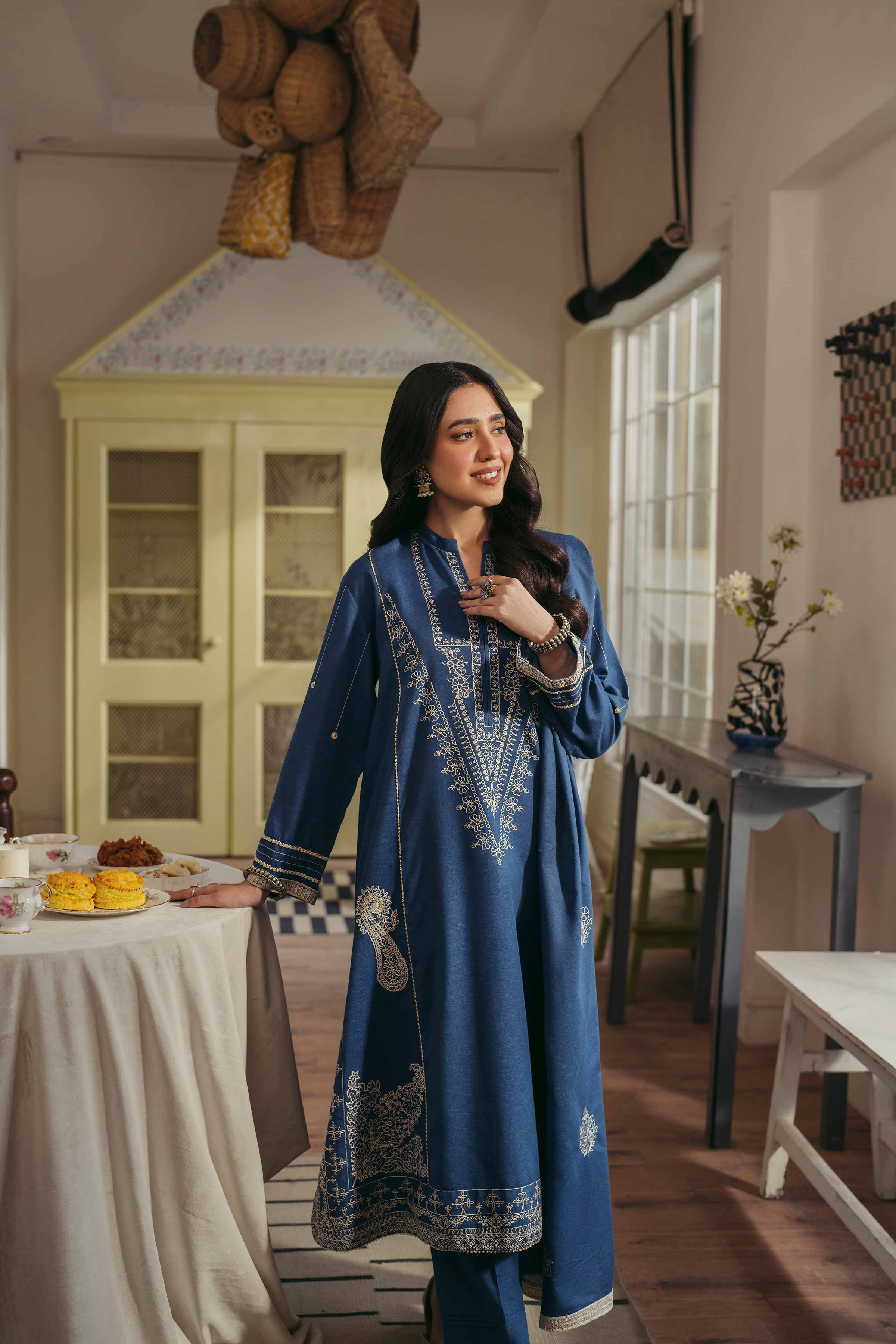 3 Piece - Embroidered Suit - PW24-341