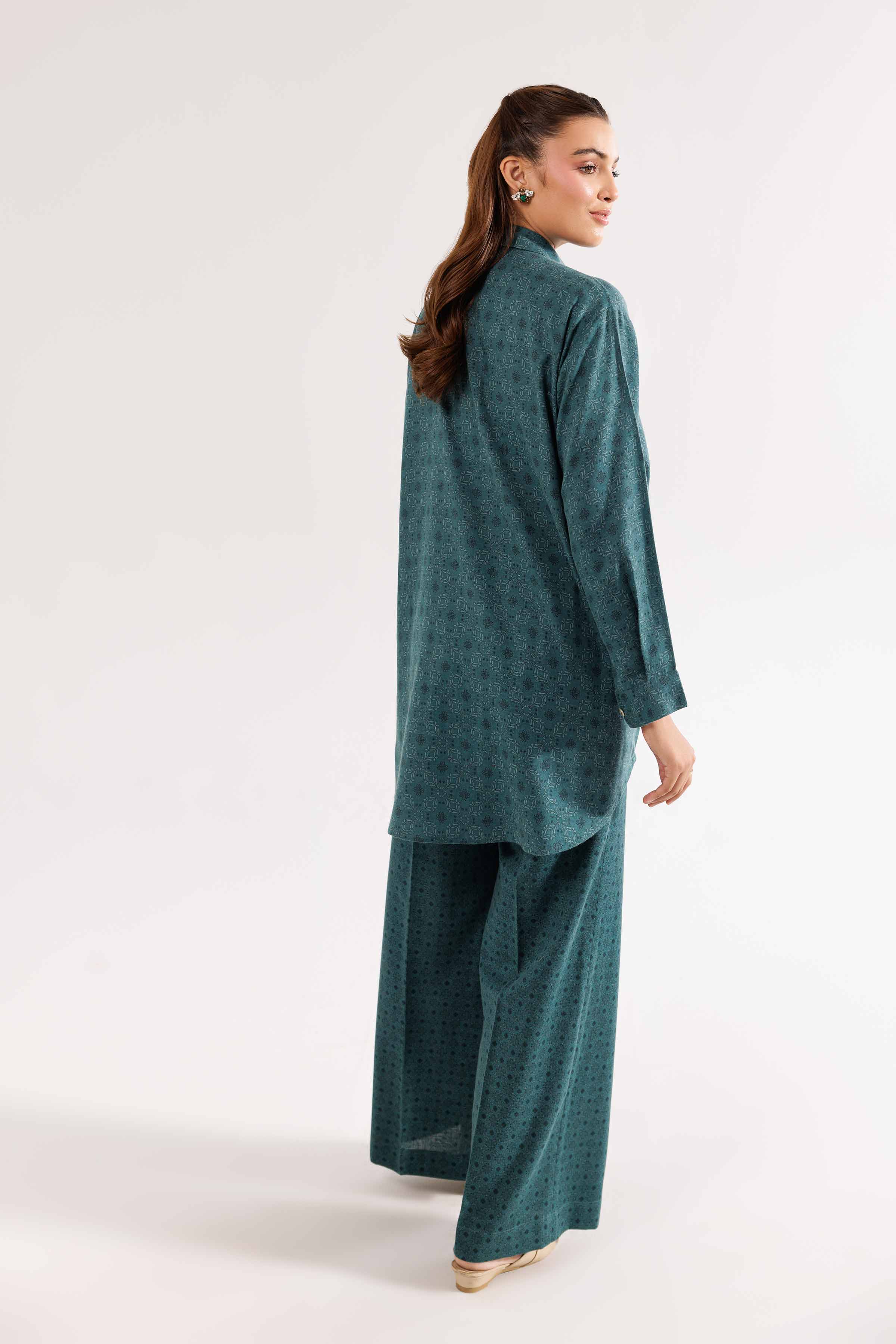 2 Piece - Printed Embroidered Suit - PW24-343