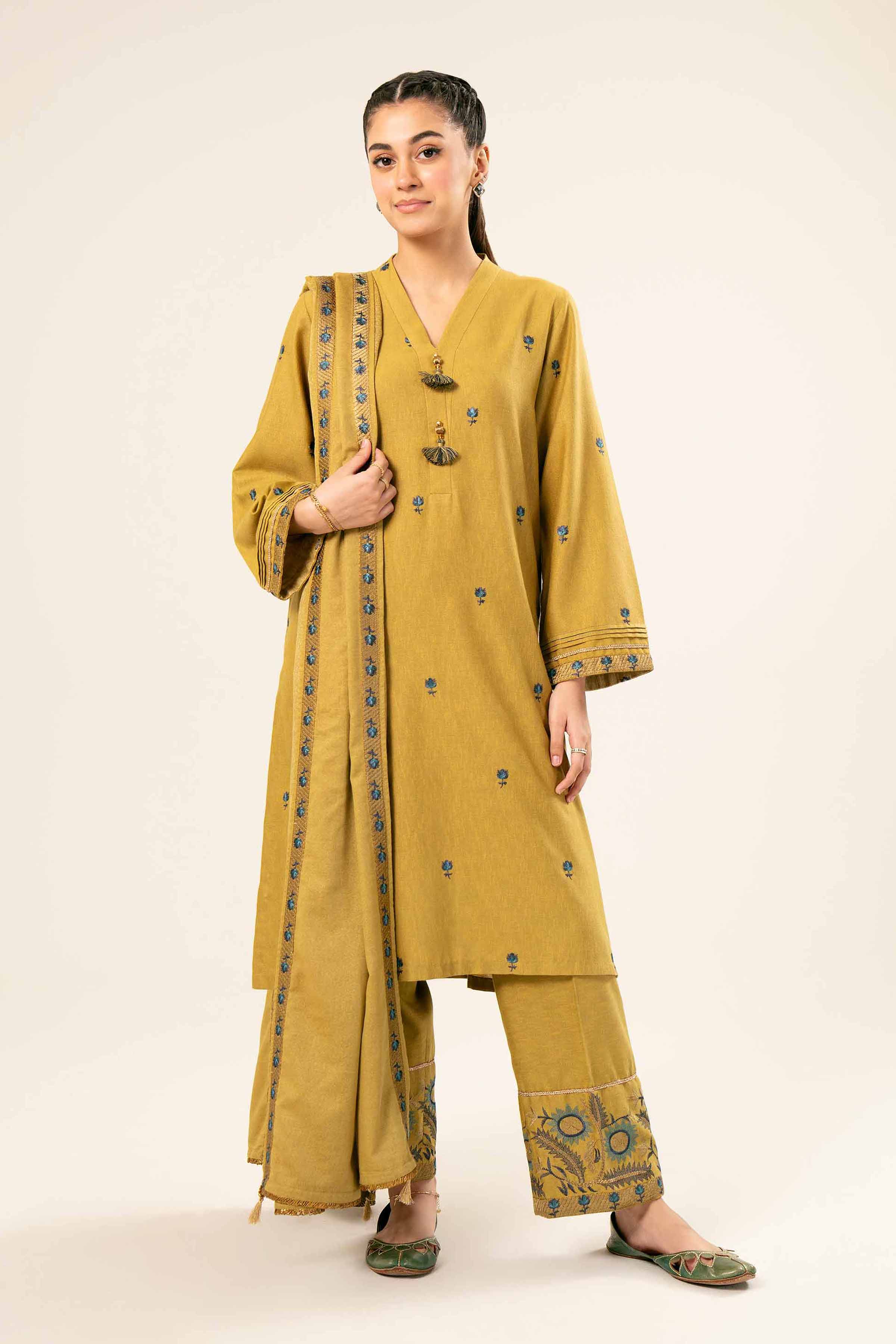 3 piece - Embroidered Suit - PW24-359