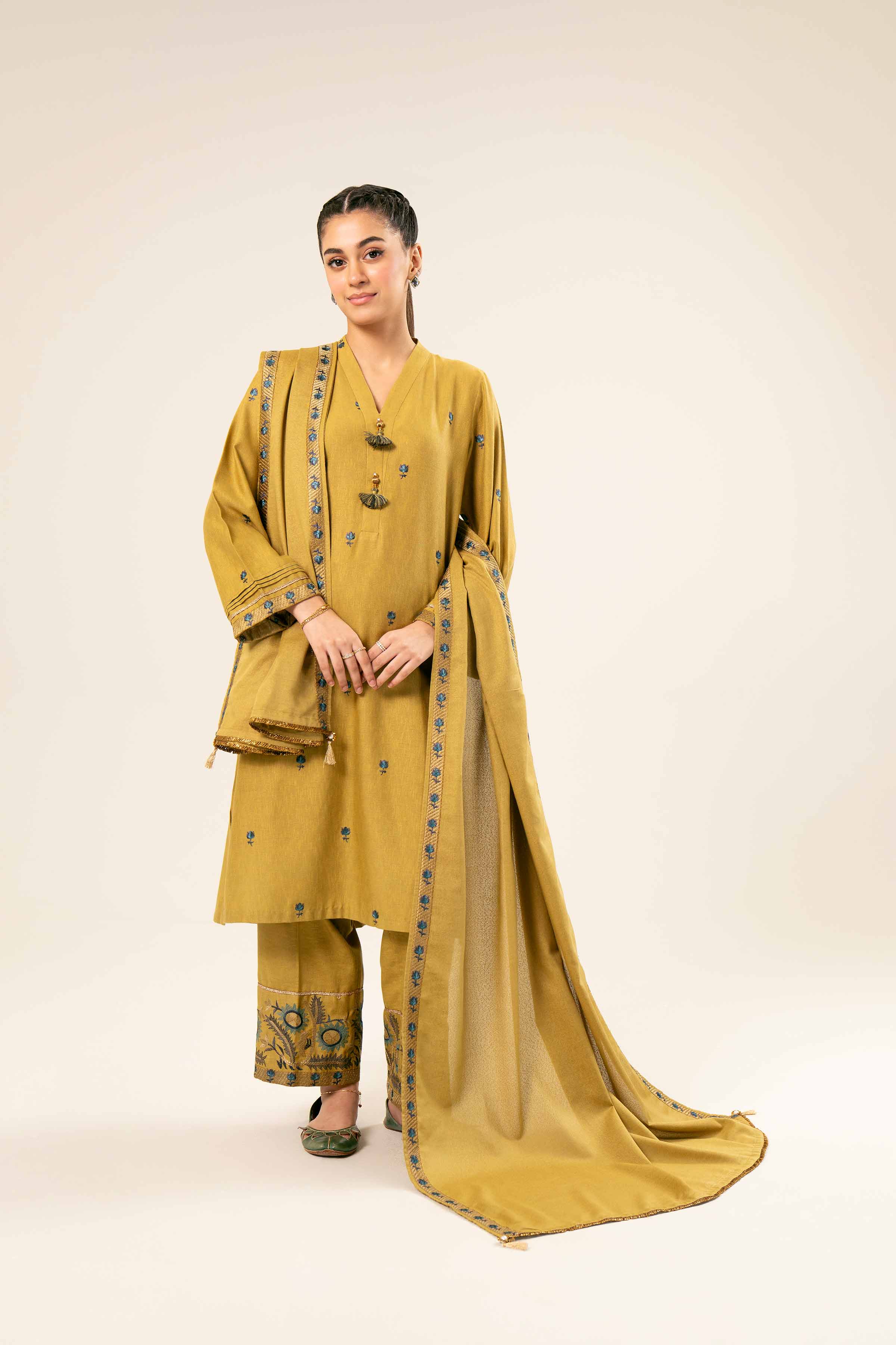 3 piece - Embroidered Suit - PW24-359