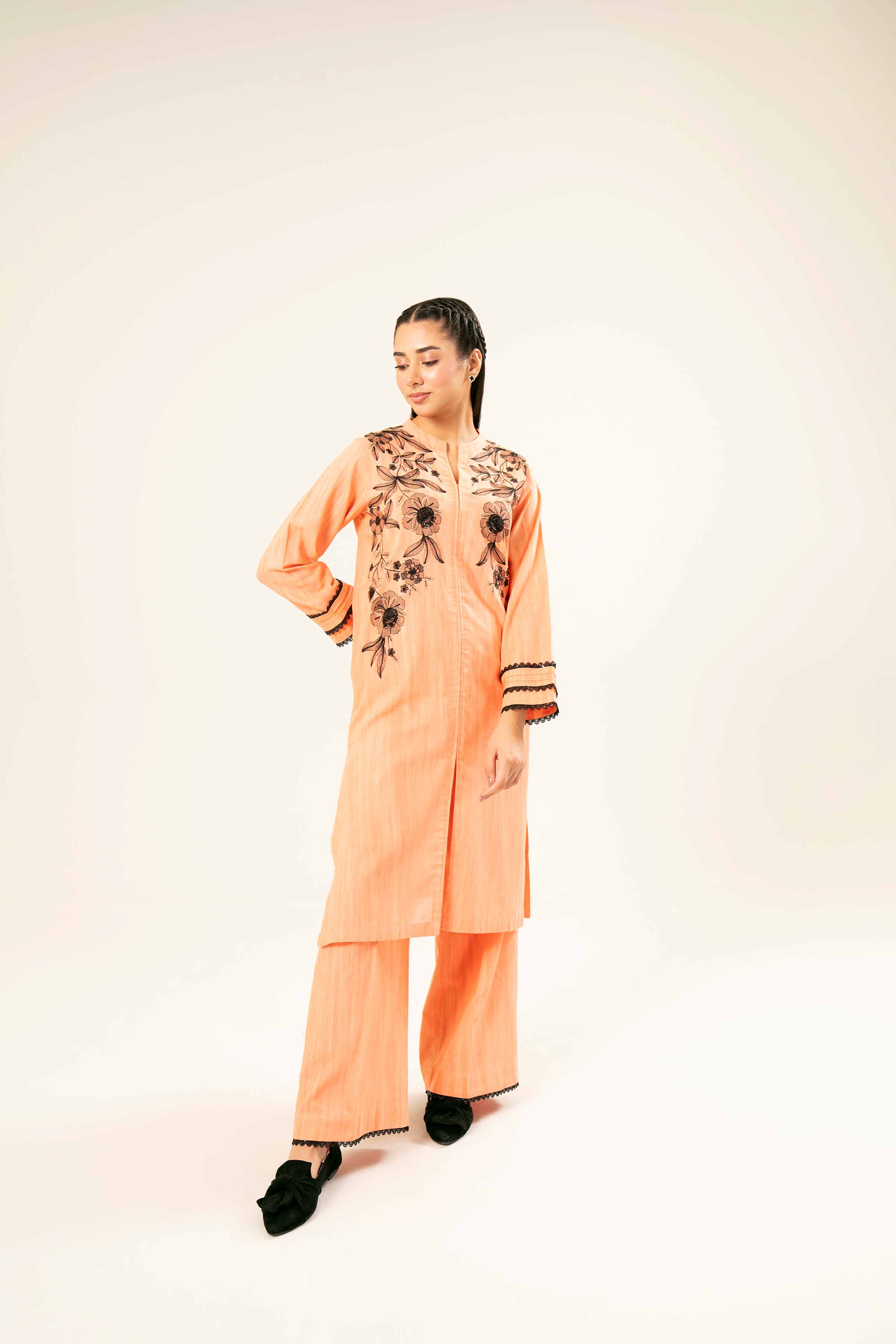2 Piece - Embroidered Suit - PW24-361