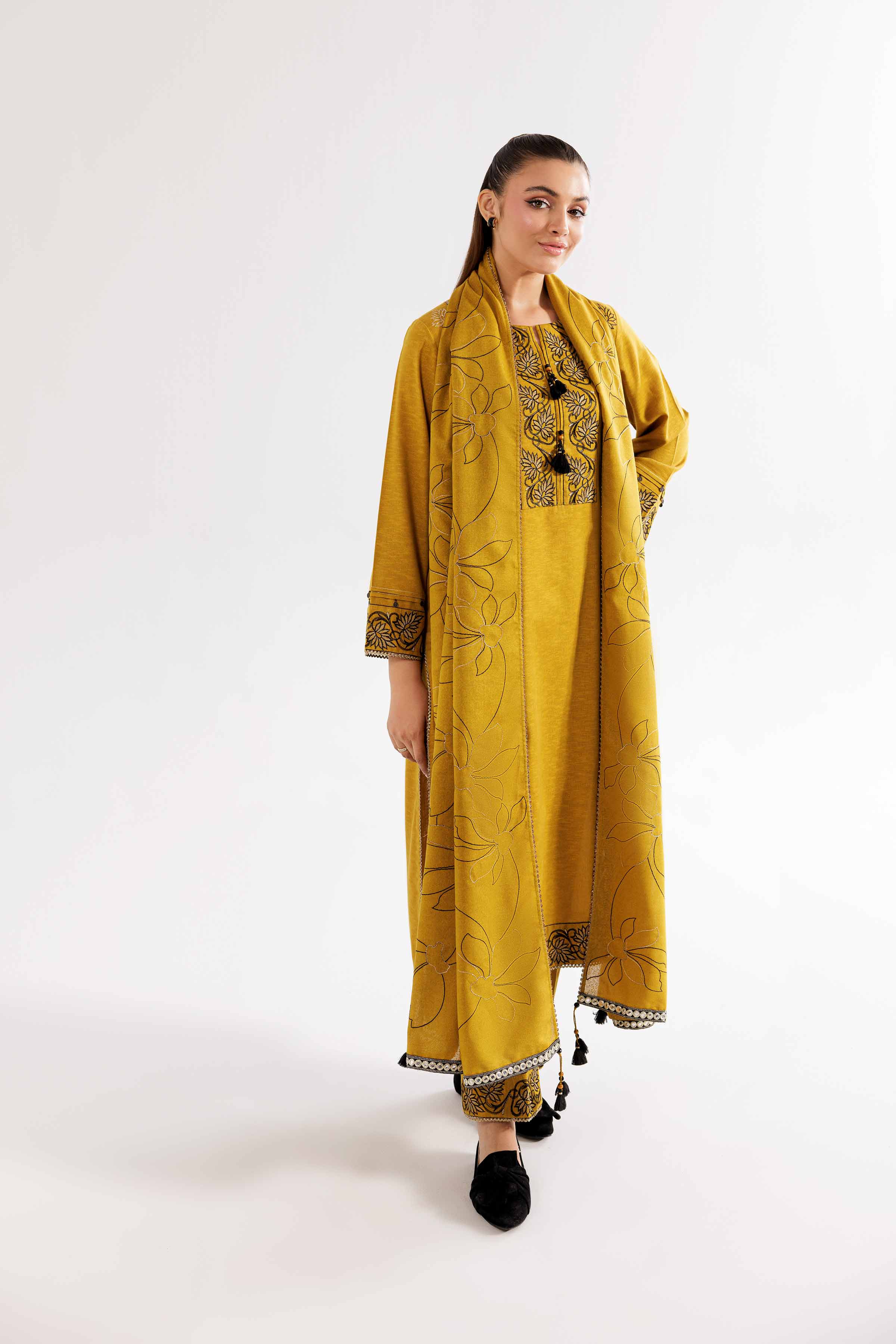 3 Piece - Embroidered Suit - PW24-363