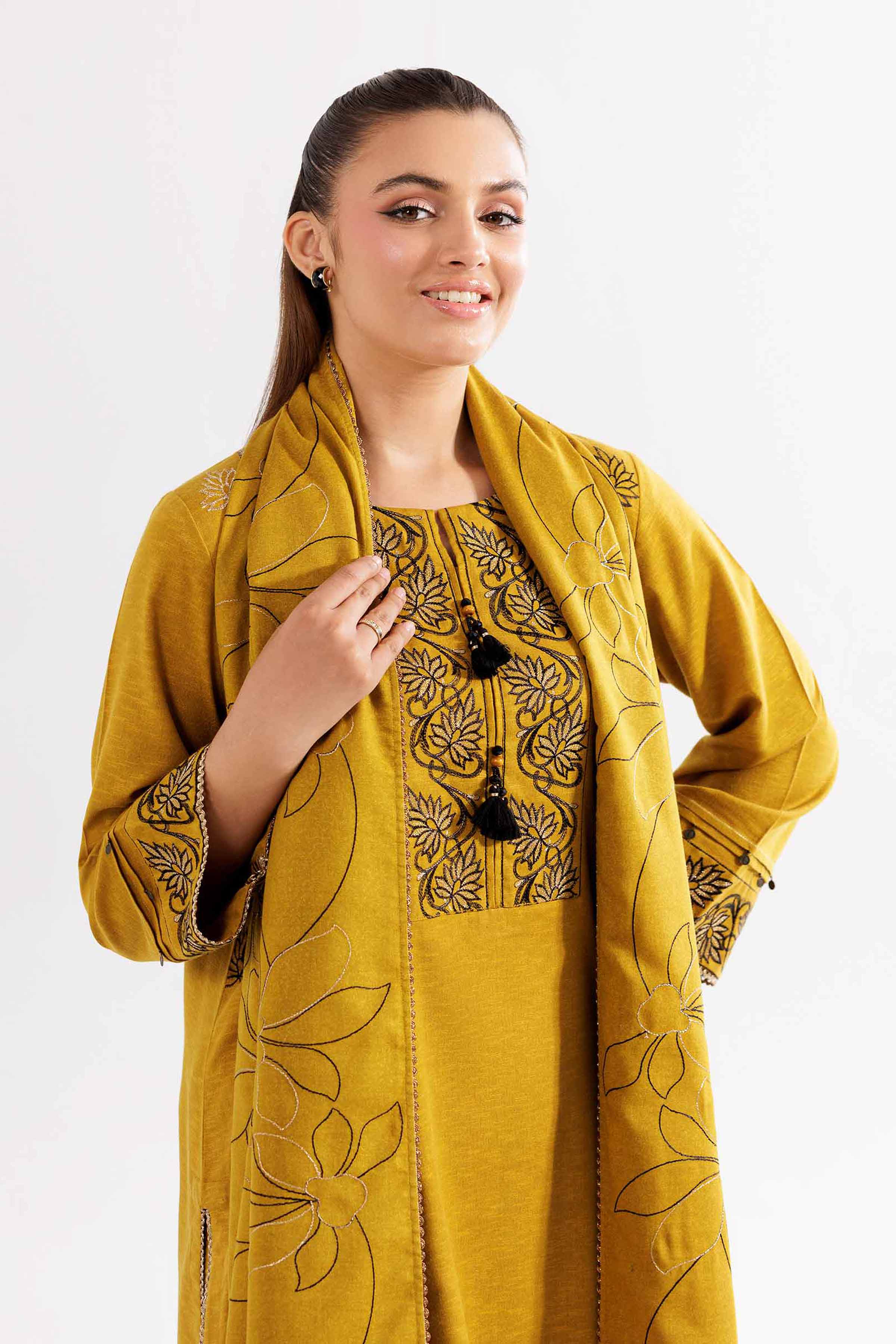 3 Piece - Embroidered Suit - PW24-363