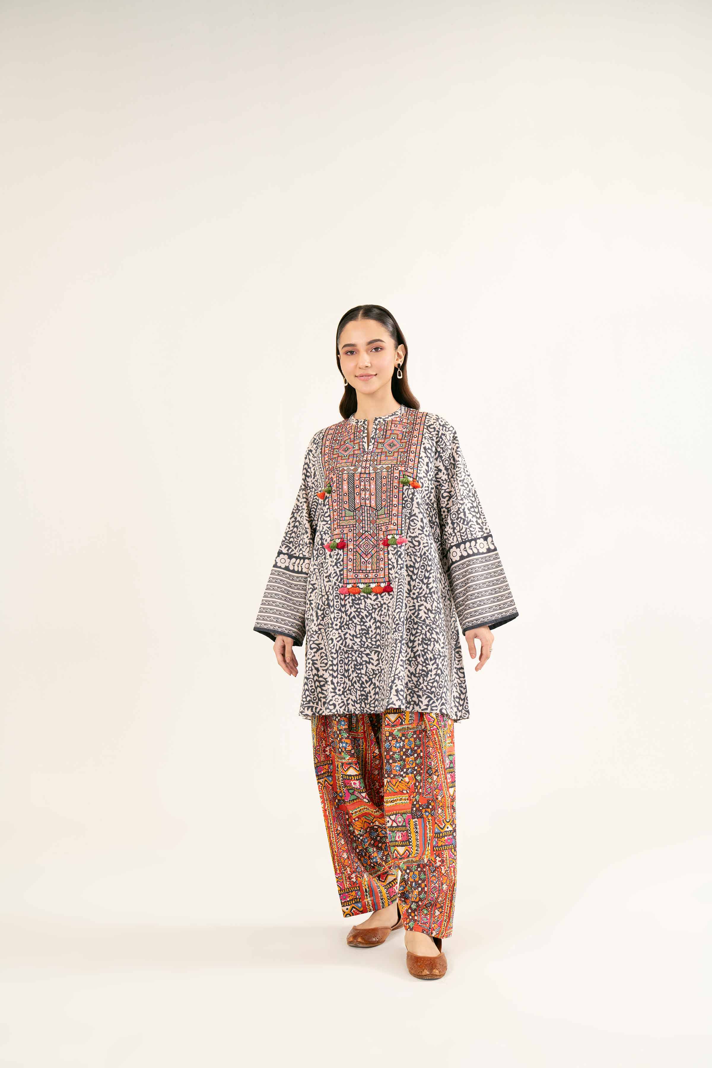 2 Piece - Printed Embroidered - PW24-422