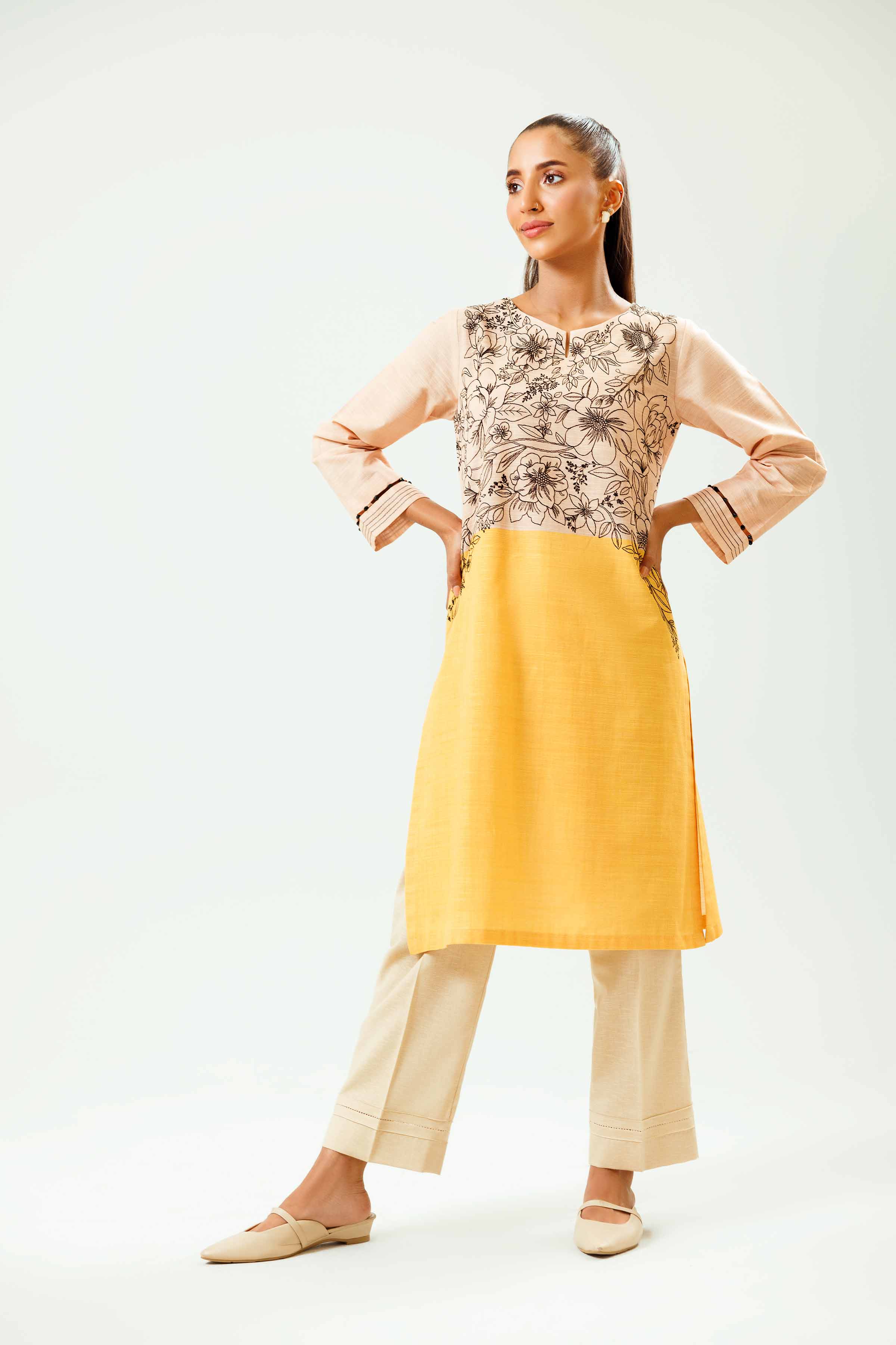 Printed Embroidered Shirt - PW24-80