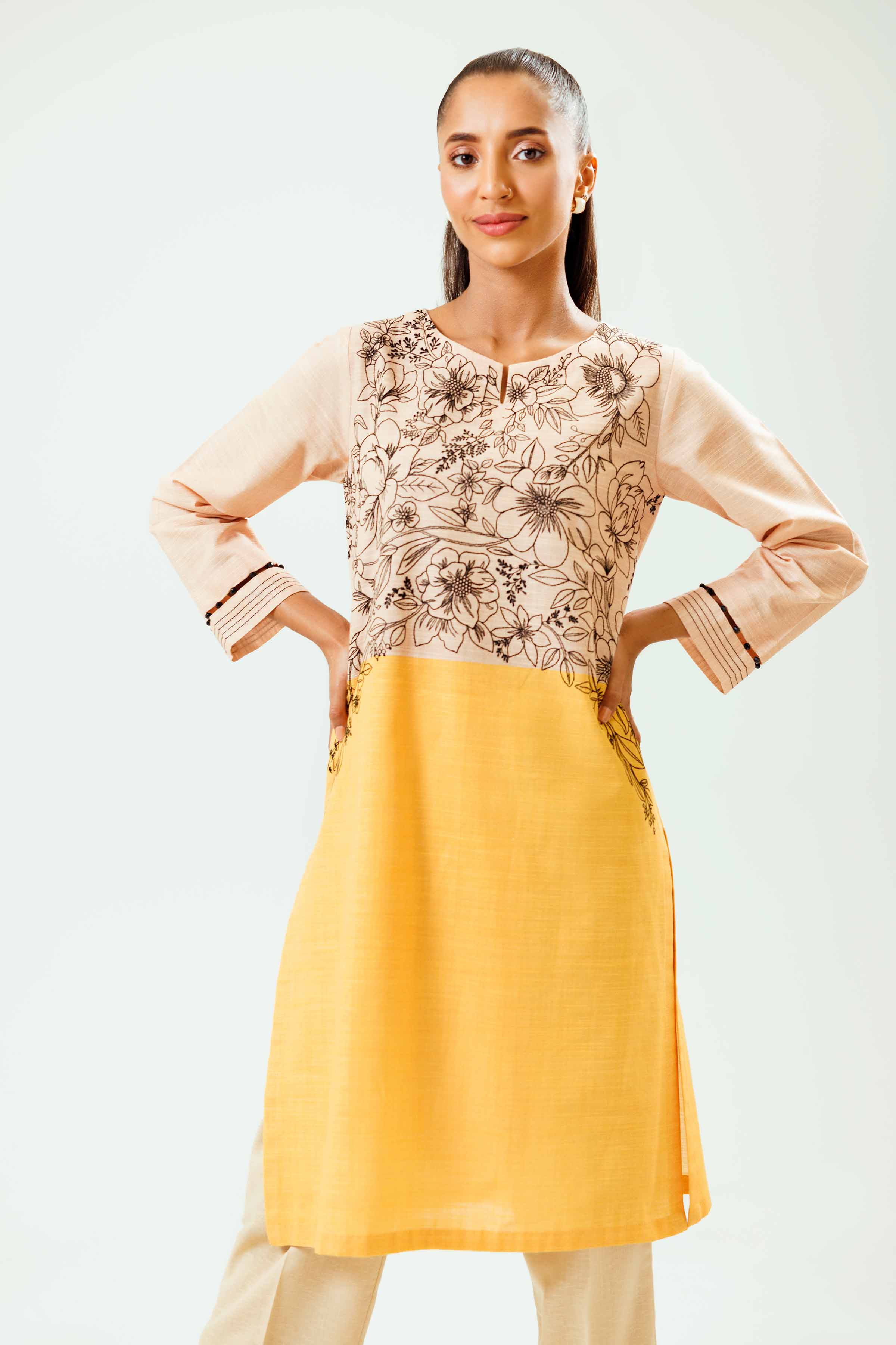 Printed Embroidered Shirt - PW24-80