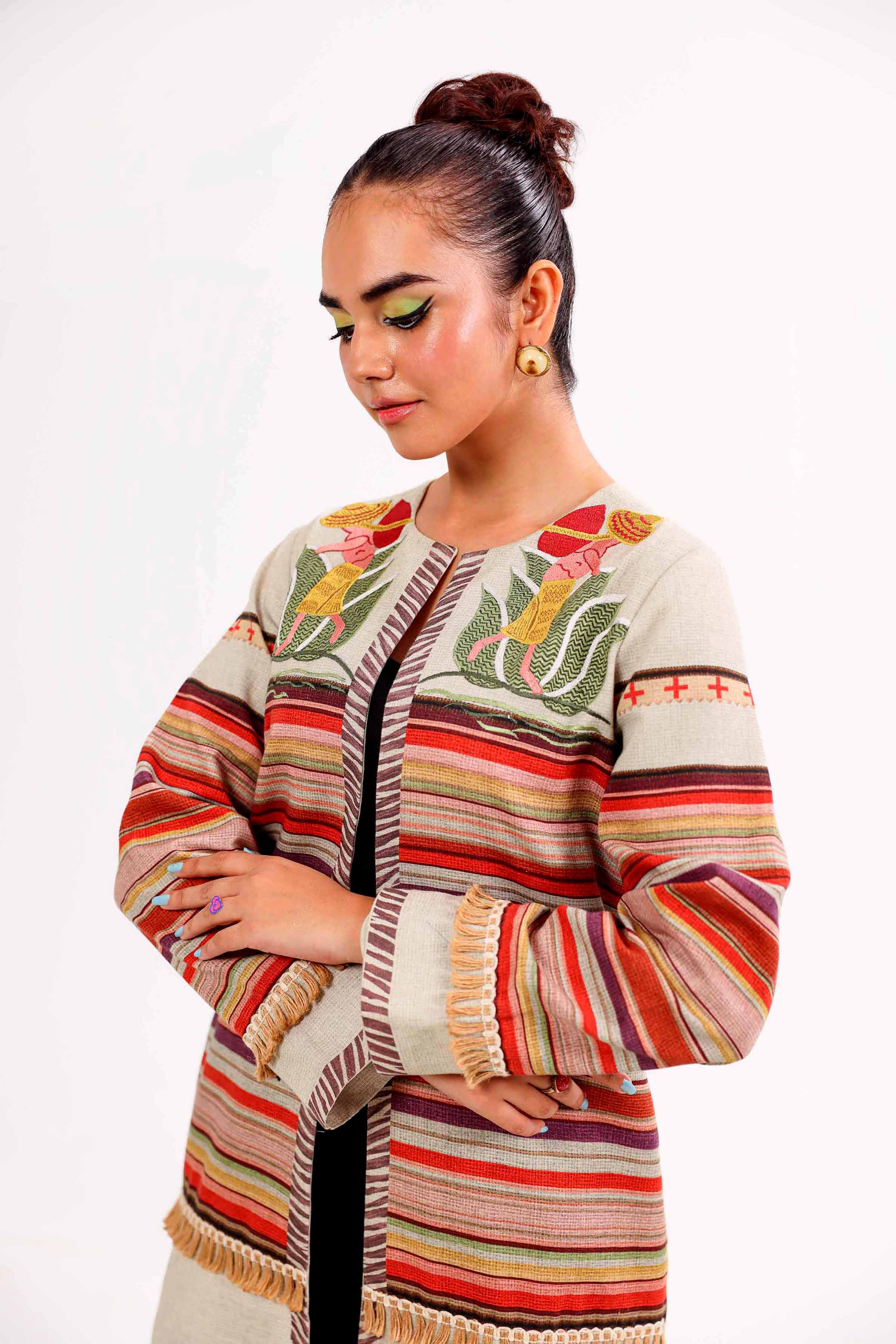 Printed Embroidered Jacket - PW24-92