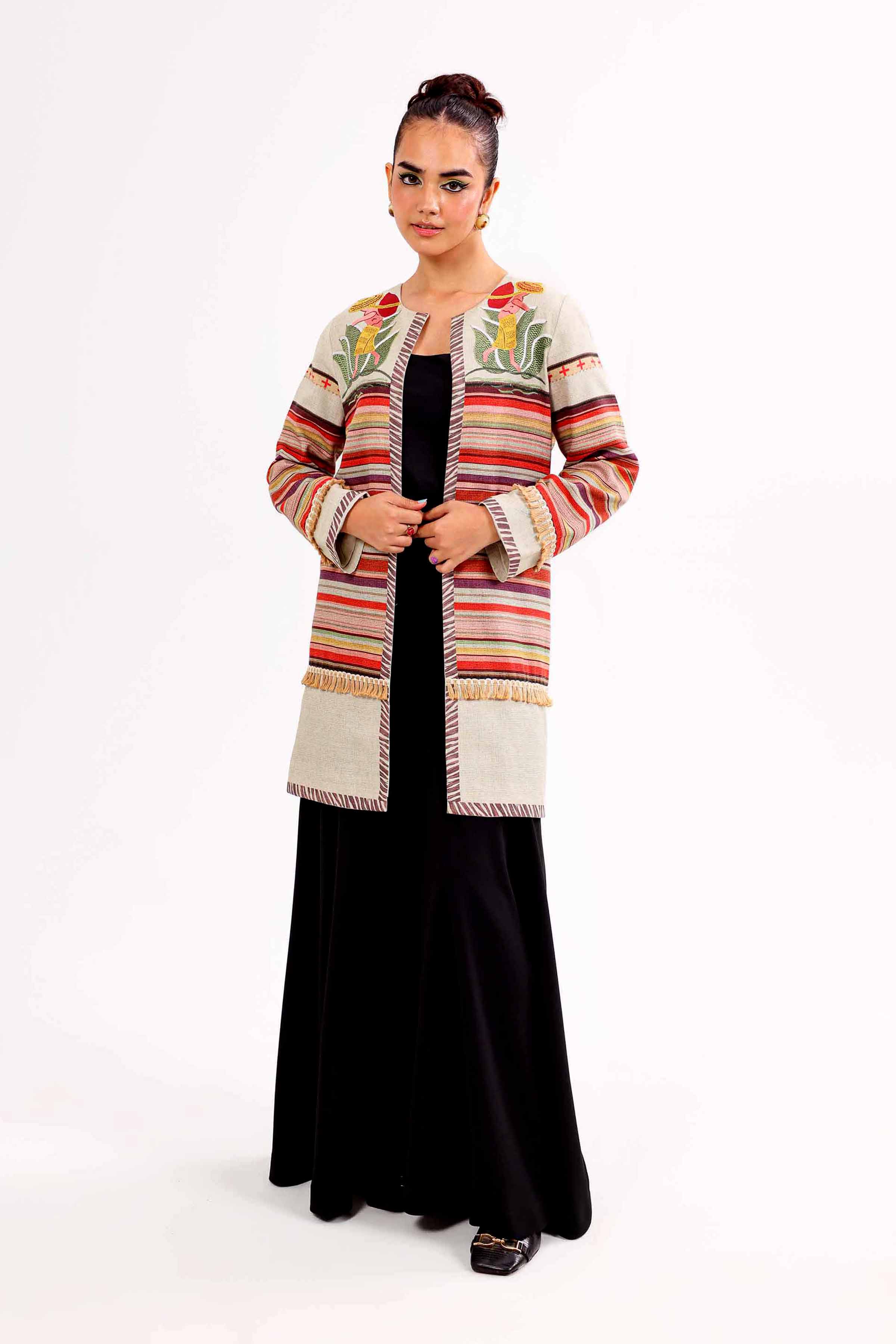 Printed Embroidered Jacket - PW24-92