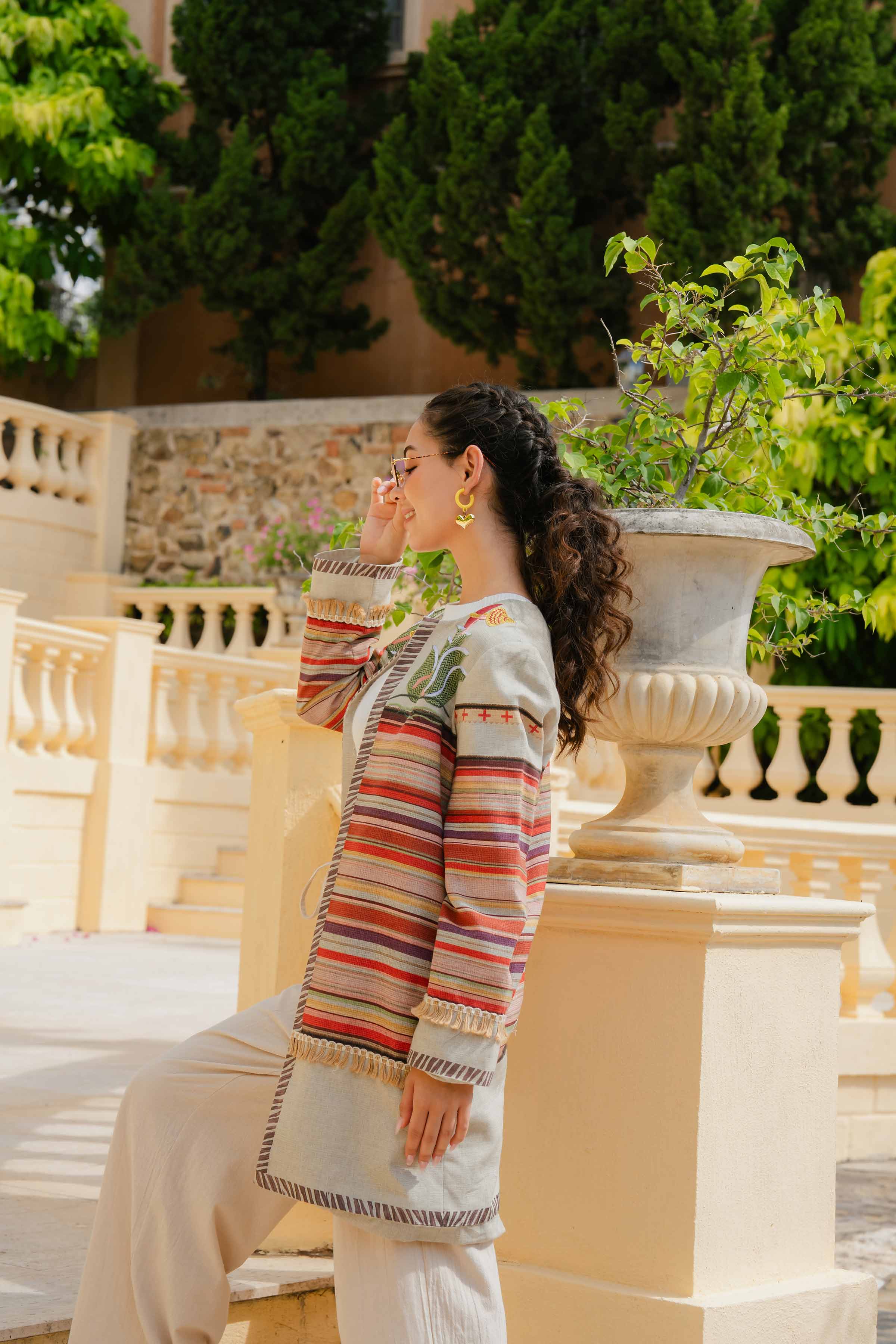 Printed Embroidered Jacket - PW24-92