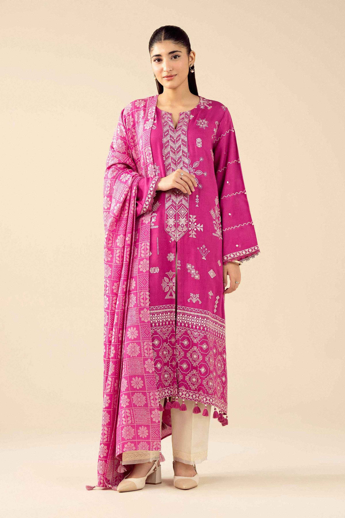 2 Piece - Printed Embroidered Suit - PW25-185 for Women - Pret Collection | Nishat | Shop Online