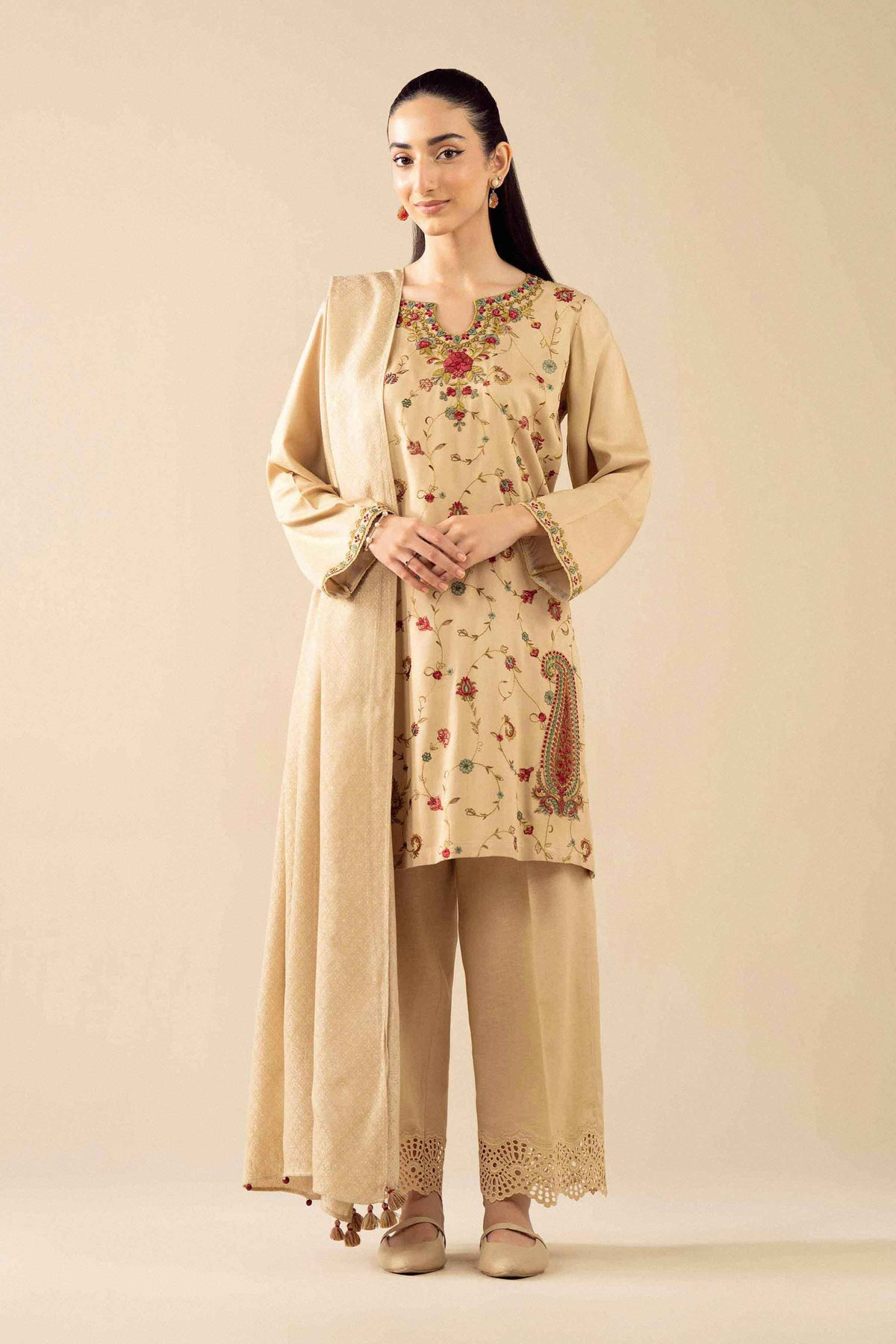 3 Piece - Embroidered Suit - PW25-186 for Women - Pret Collection | Nishat | Shop Online