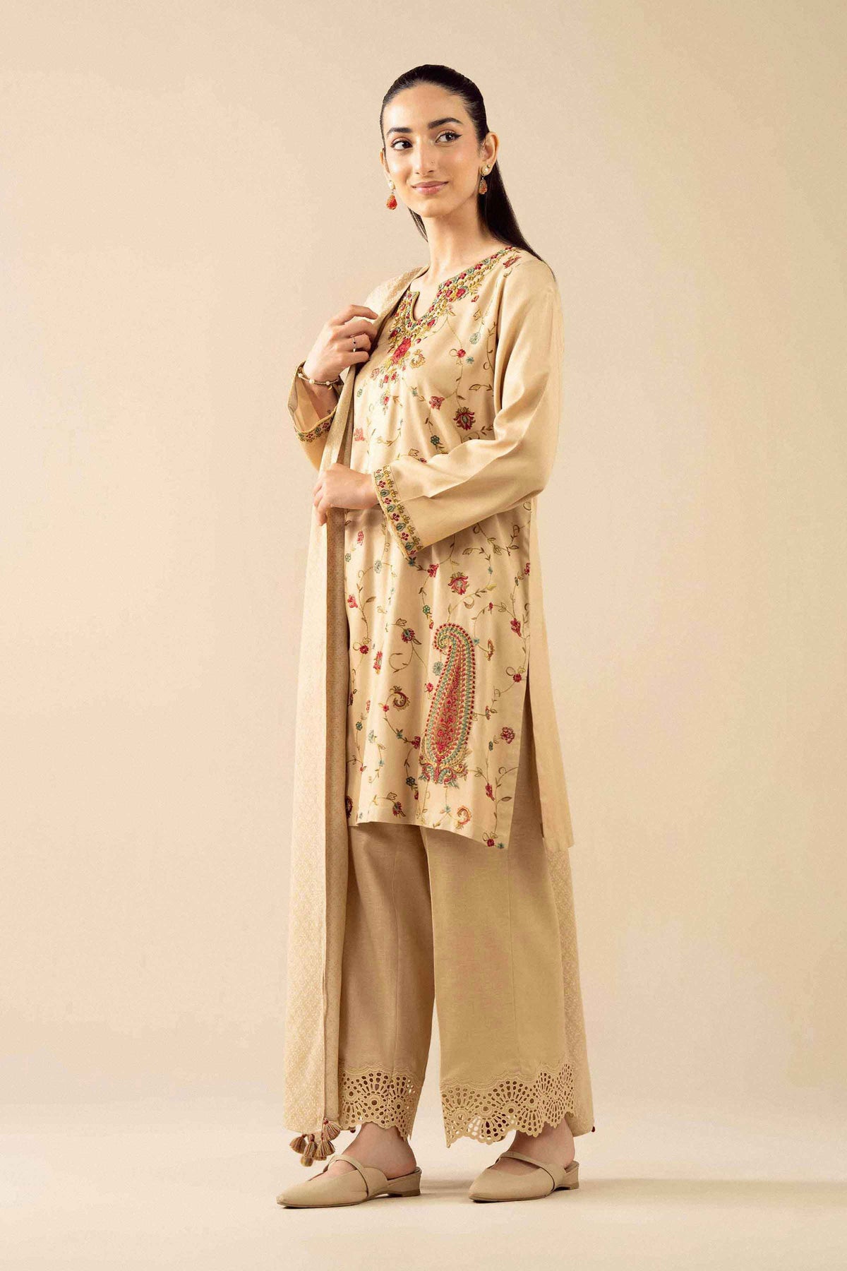 3 Piece - Embroidered Suit - PW25-186 for Women - Pret Collection | Nishat | Shop Online