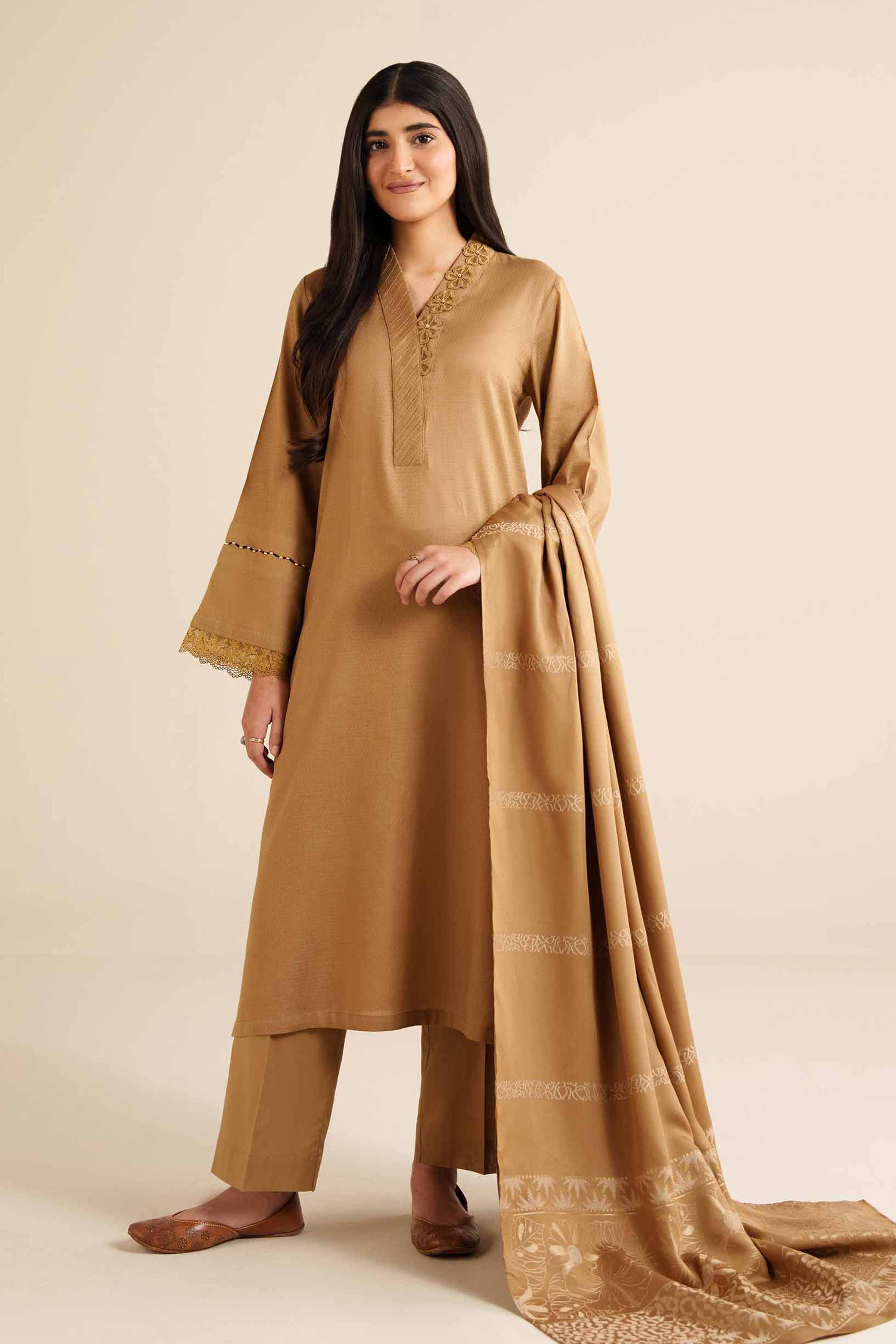 3 Piece - Basic Suit - PW25-195 for Women - Pret Collection | Nishat | Shop Online