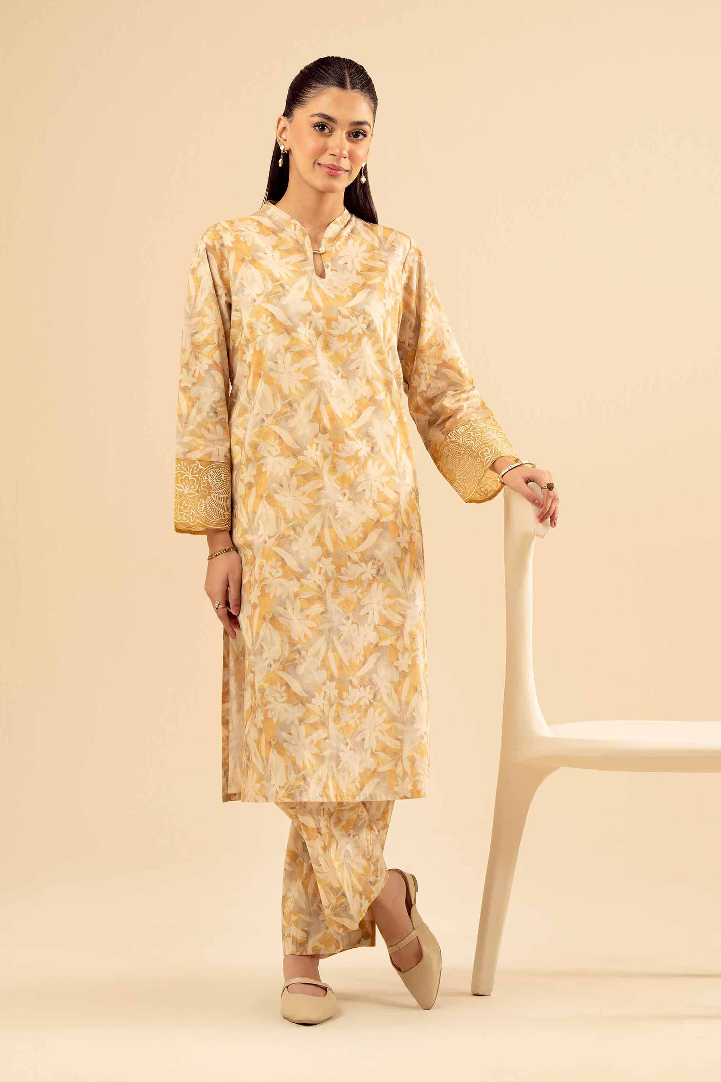 2 Piece - Printed Embroidered Suit - PW25-199 for Women - Pret Collection | Nishat | Shop Online